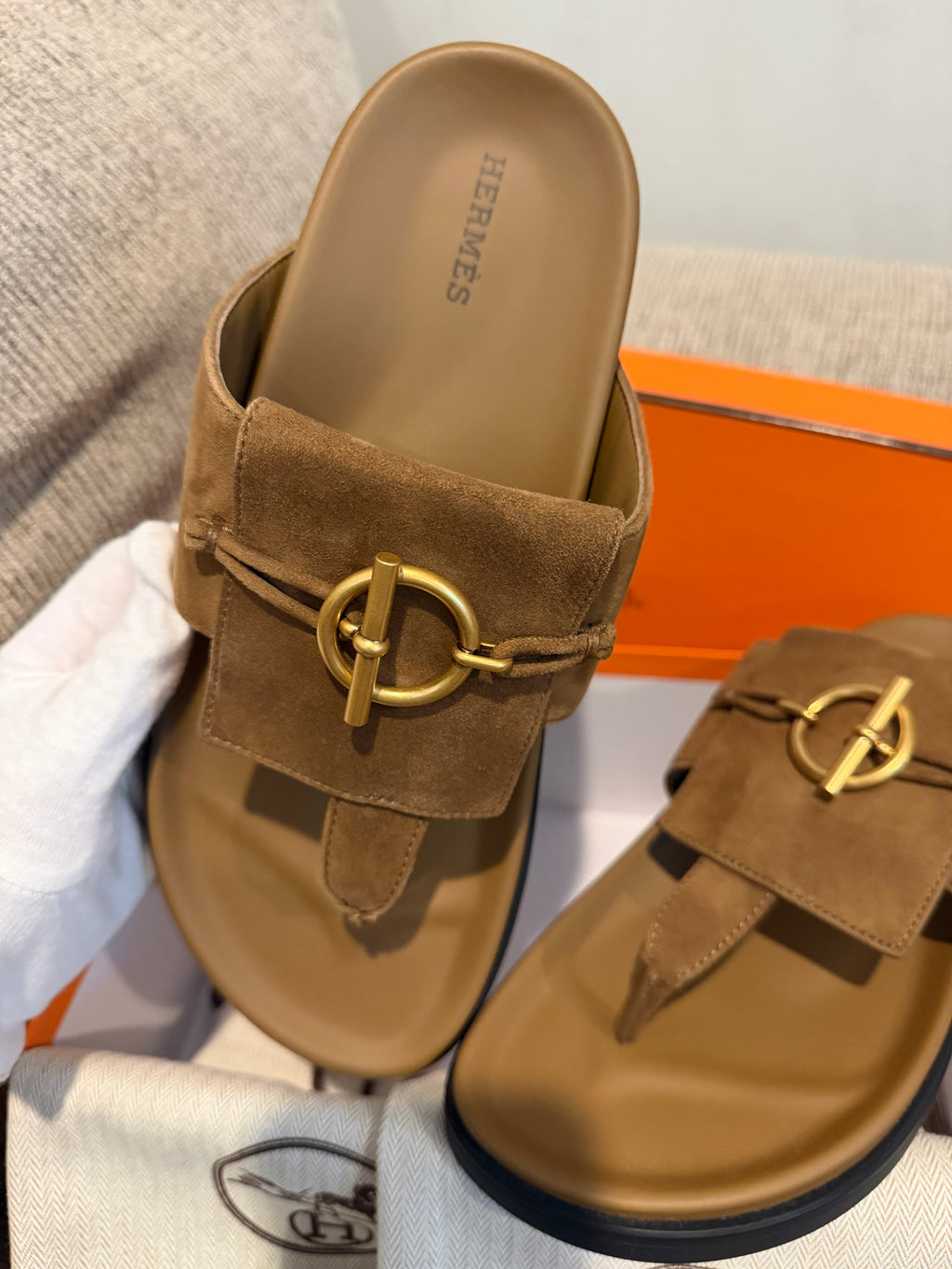 Hermes Sandals Brown