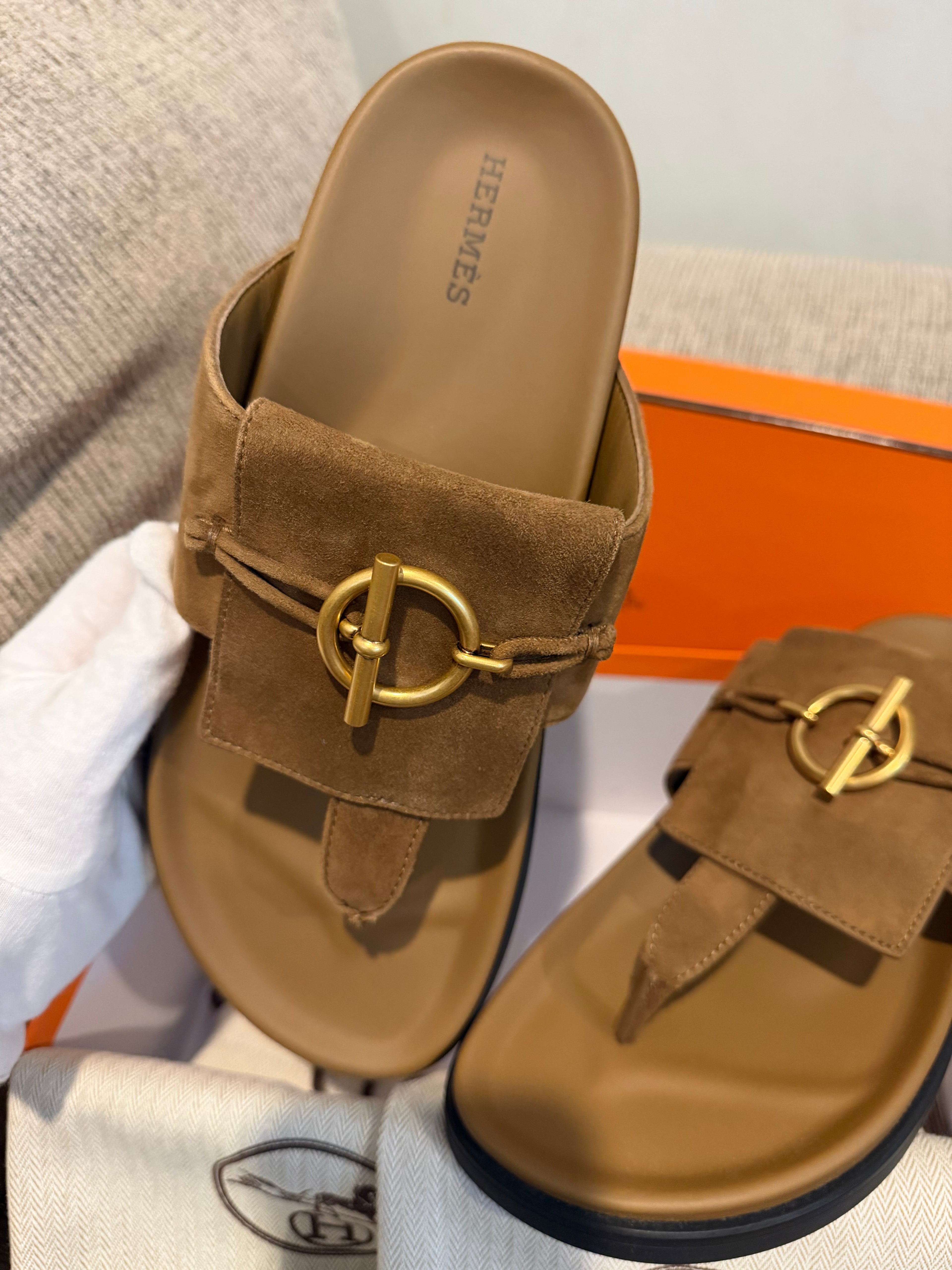Hermes Sandals Brown