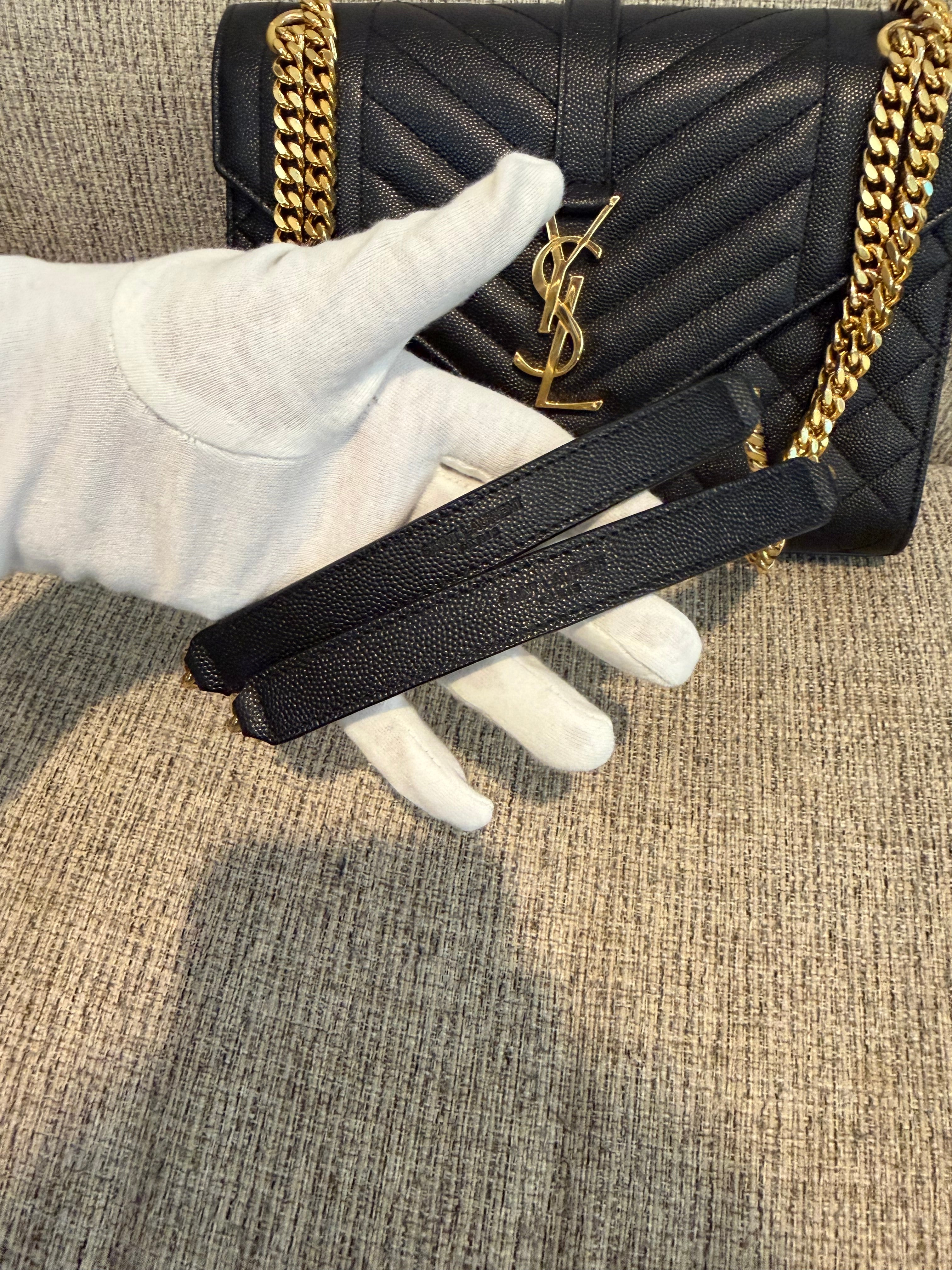 YSL Envelope Medium Black