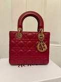 Lady Dior Small Red ABC Strap