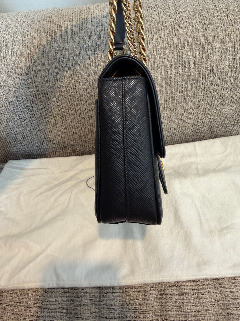 Prada Saffiano Flap Chain Bag