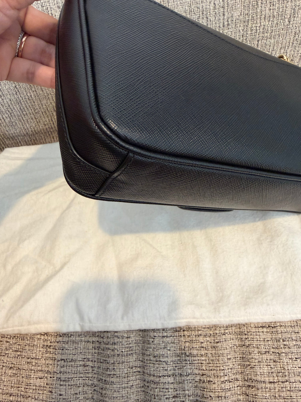 Prada Saffiano Flap Chain Bag