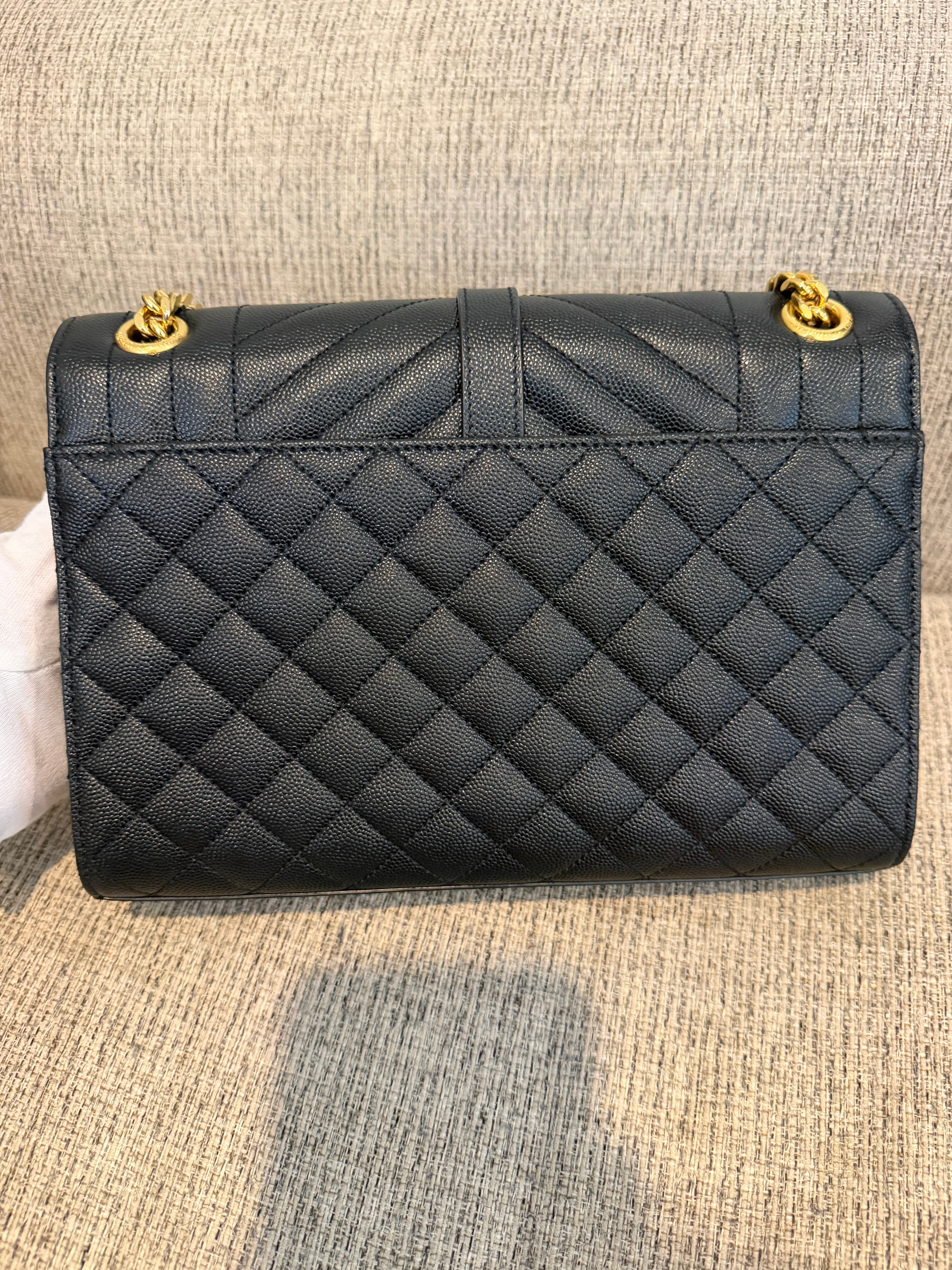 YSL Envelope Medium Black