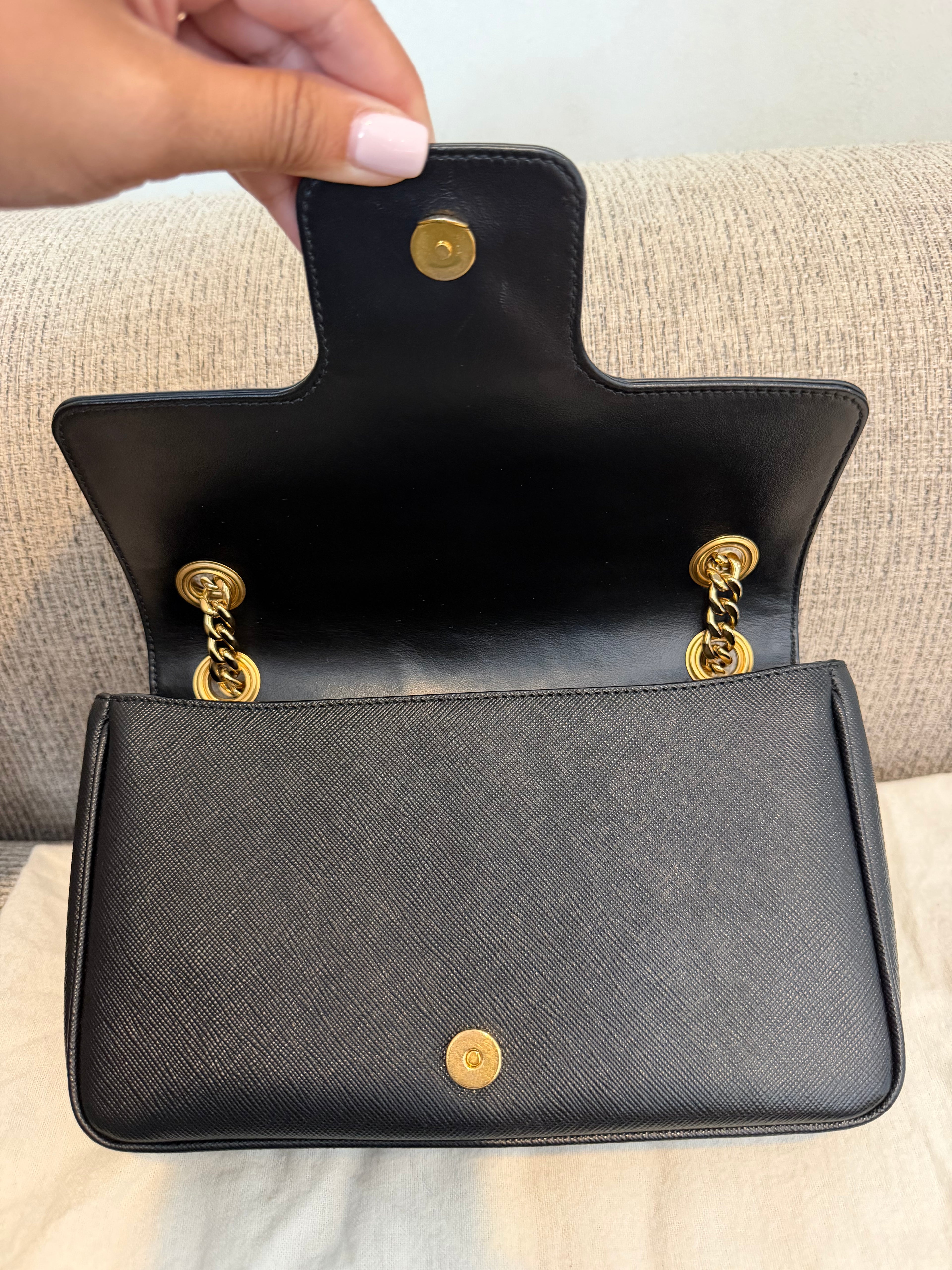 Prada Saffiano Flap Chain Bag