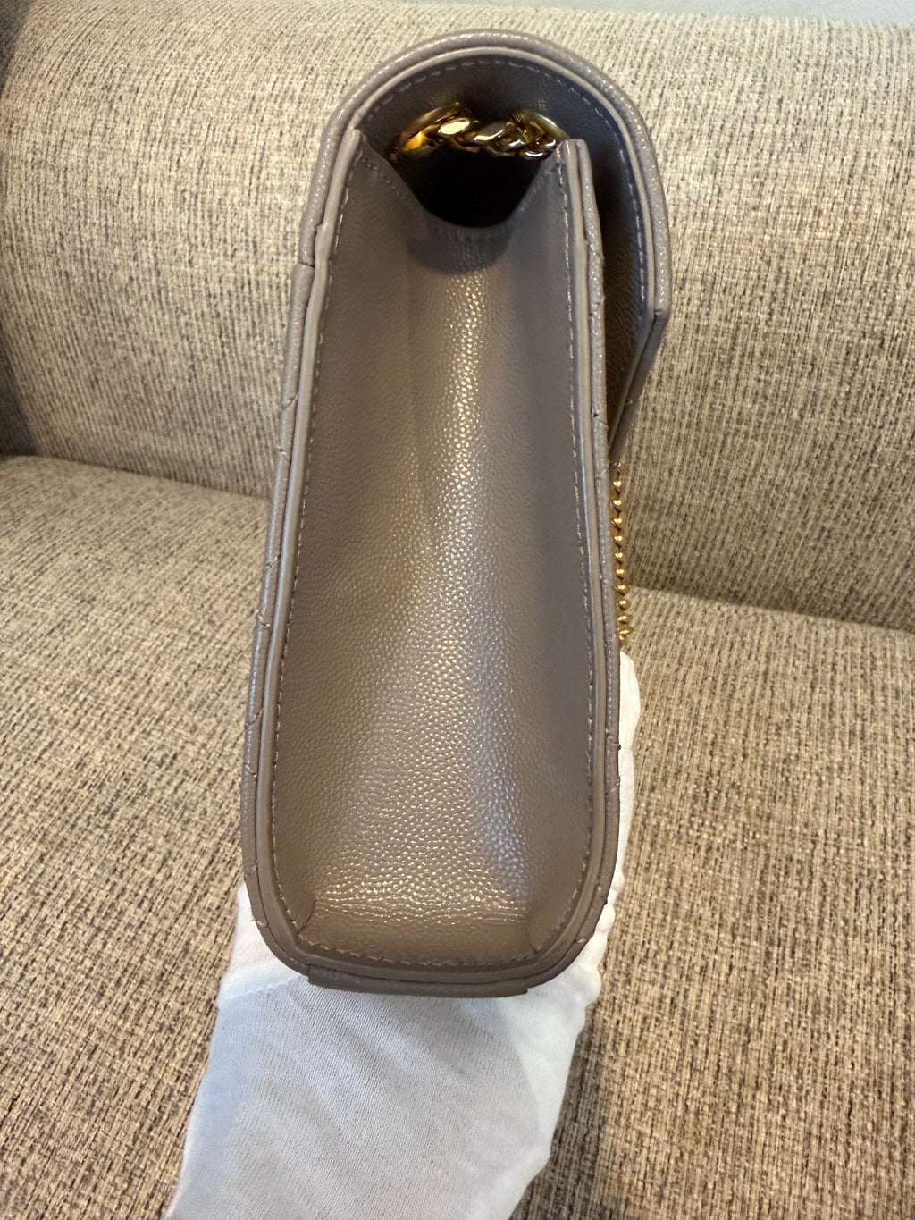 YSL Envelope Medium Taupe