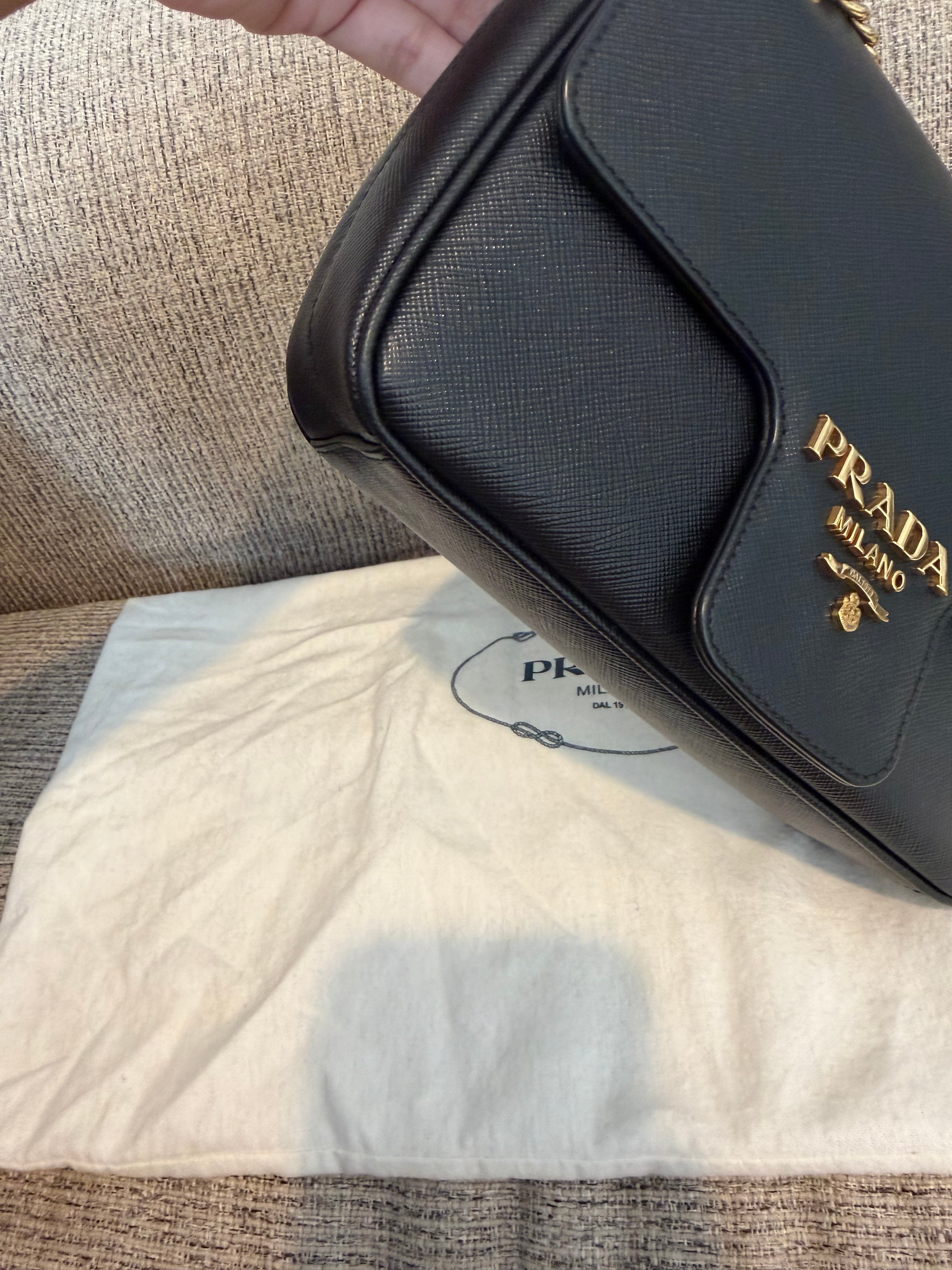 Prada Saffiano Flap Chain Bag
