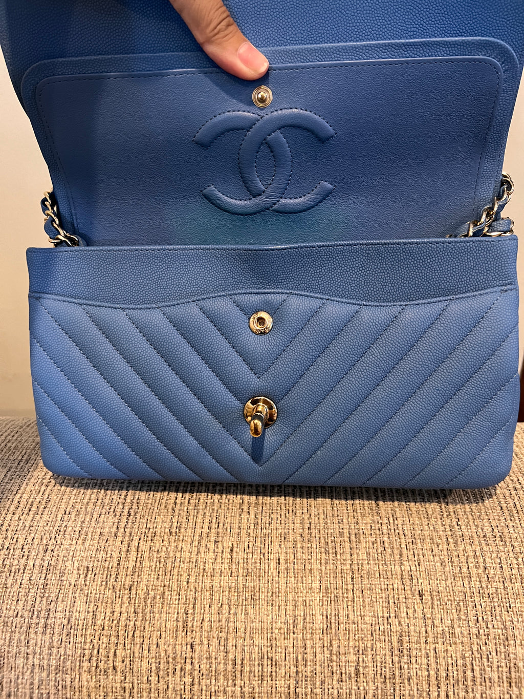 Chanel Double Flap Medium Chevron