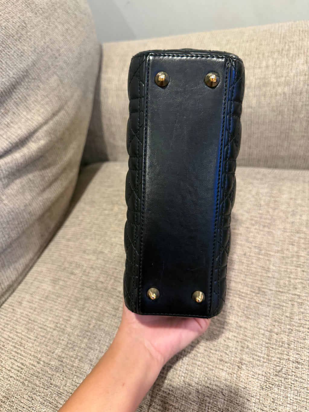 Lady Dior Small Black GHW