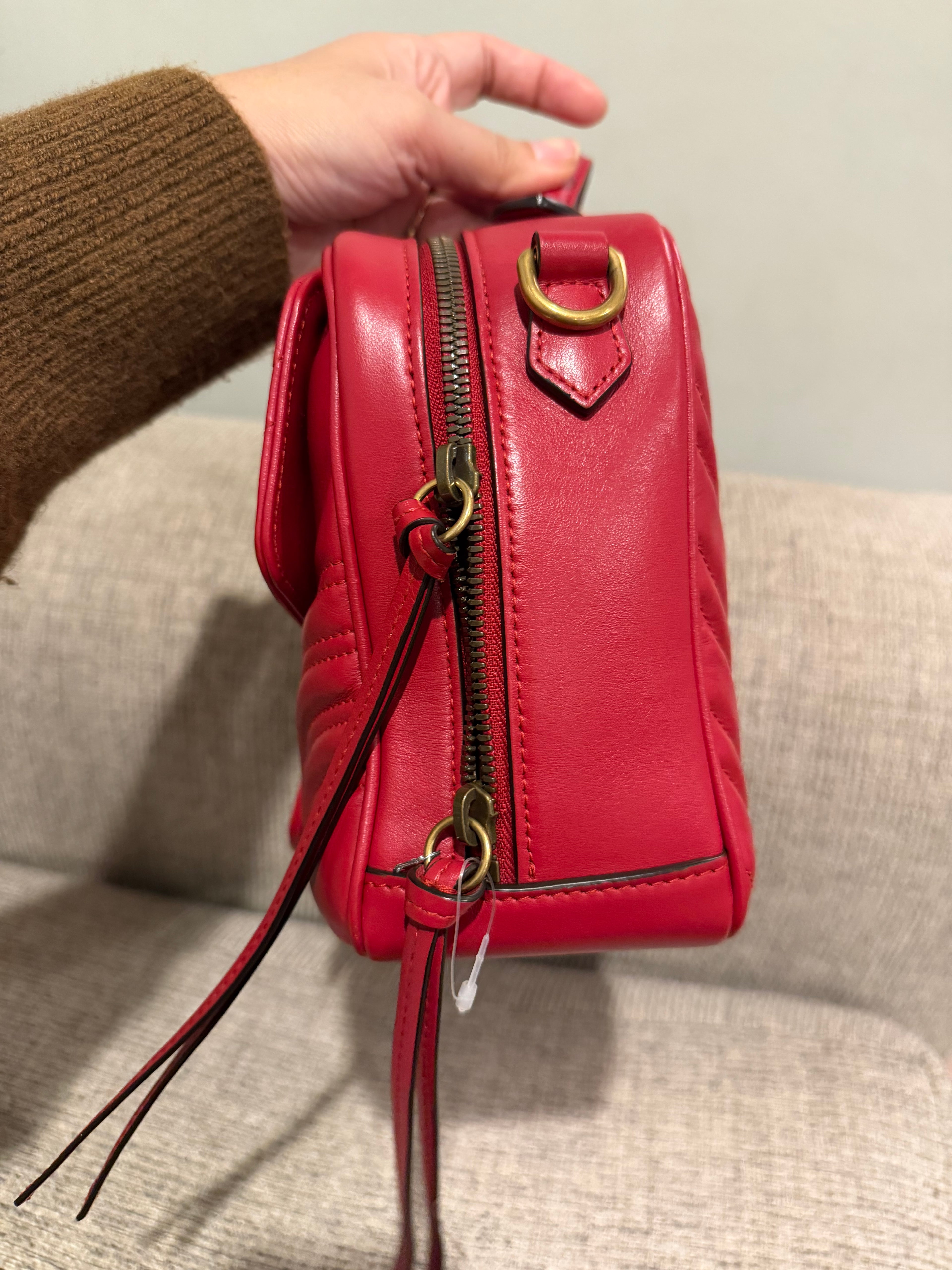 Gucci Marmont Vanity Red Sherry Line Strap