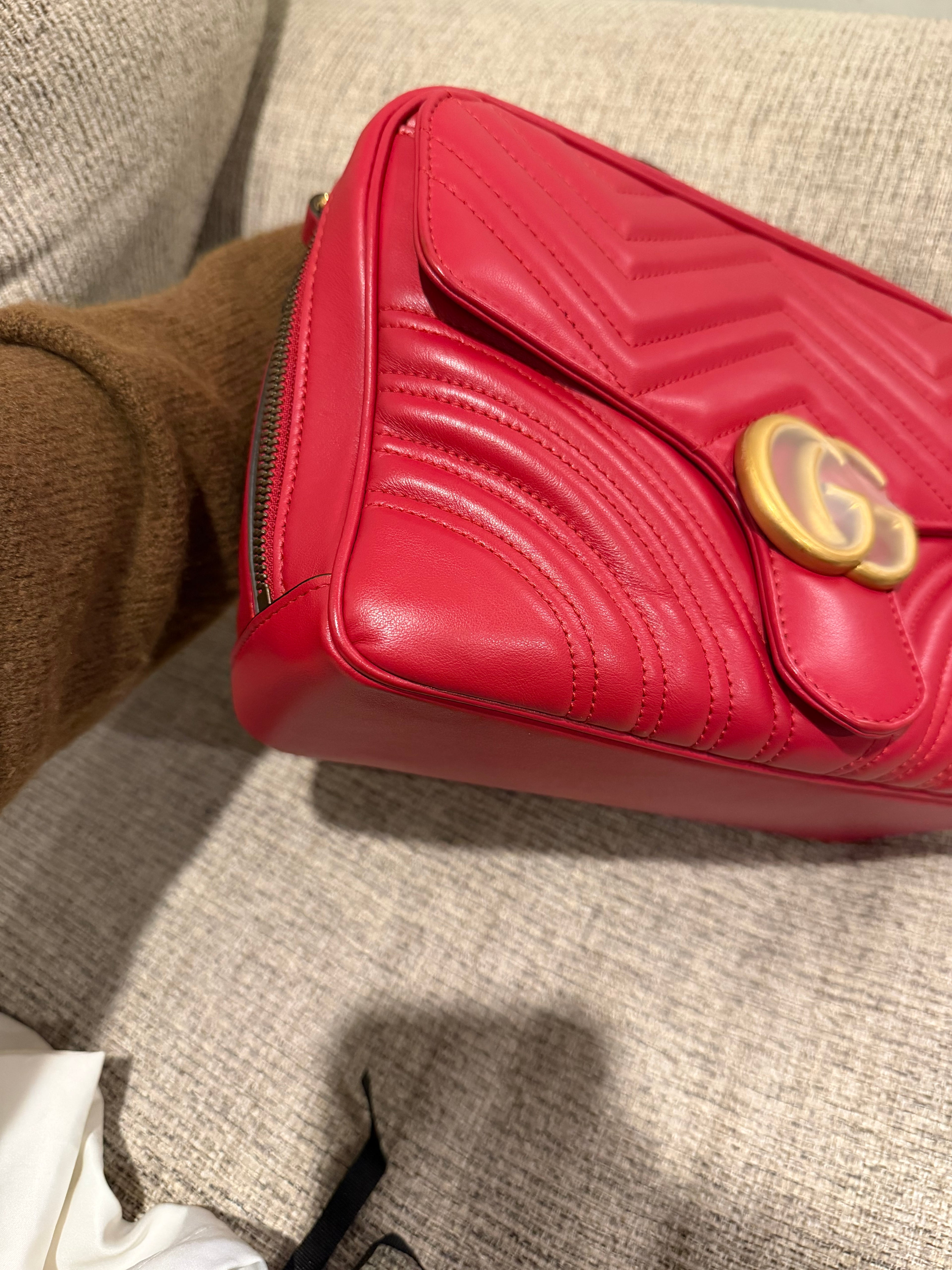 Gucci Marmont Vanity Red Sherry Line Strap