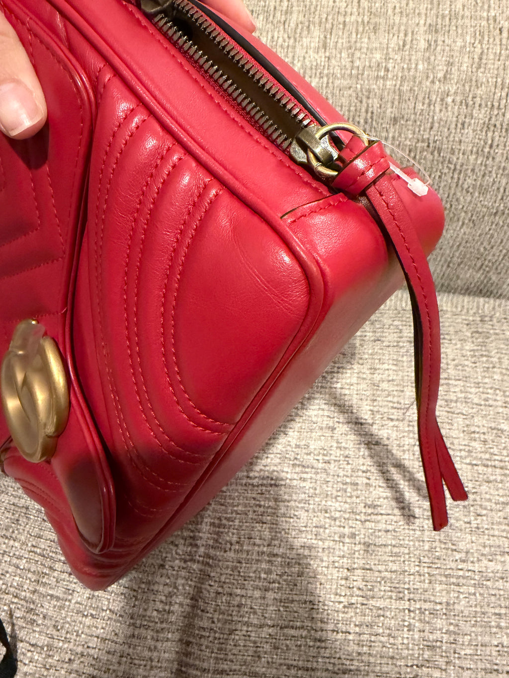 Gucci Marmont Vanity Red Sherry Line Strap