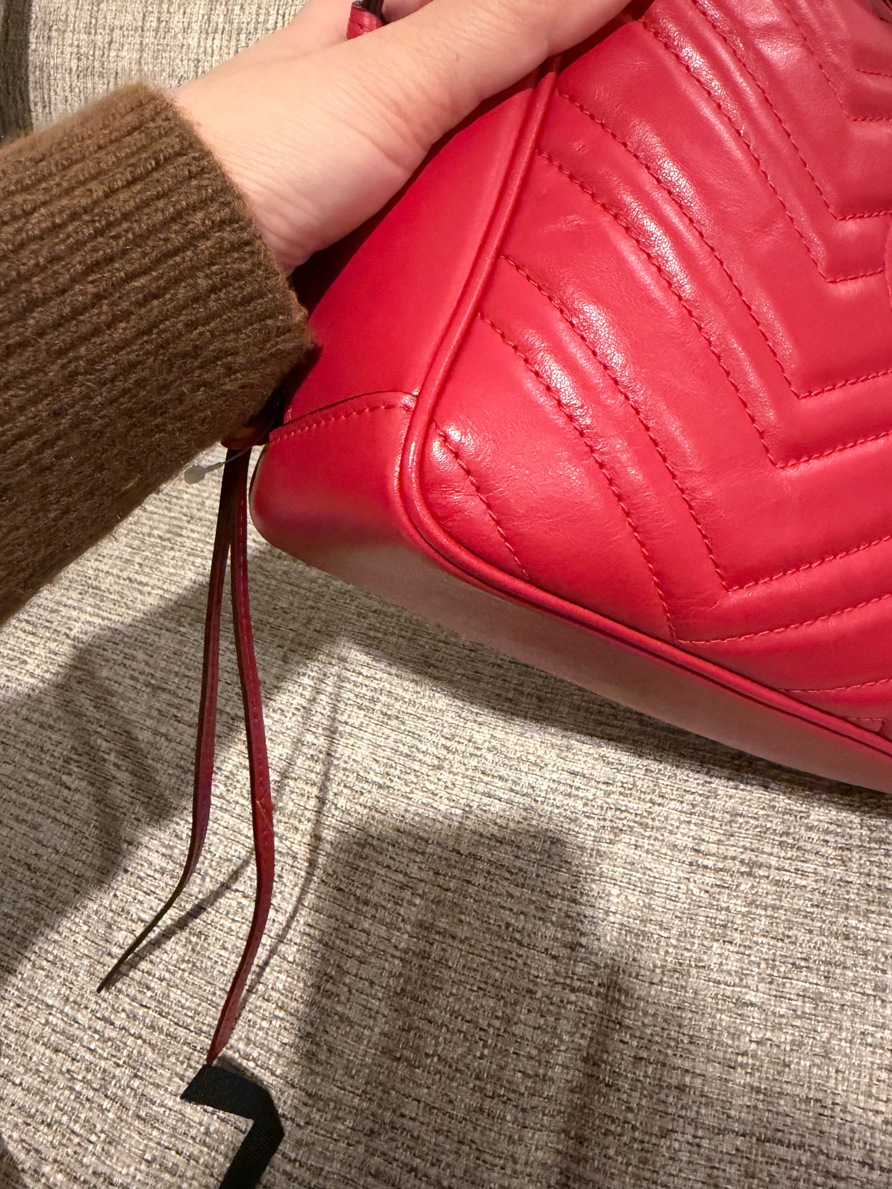 Gucci Marmont Vanity Red Sherry Line Strap