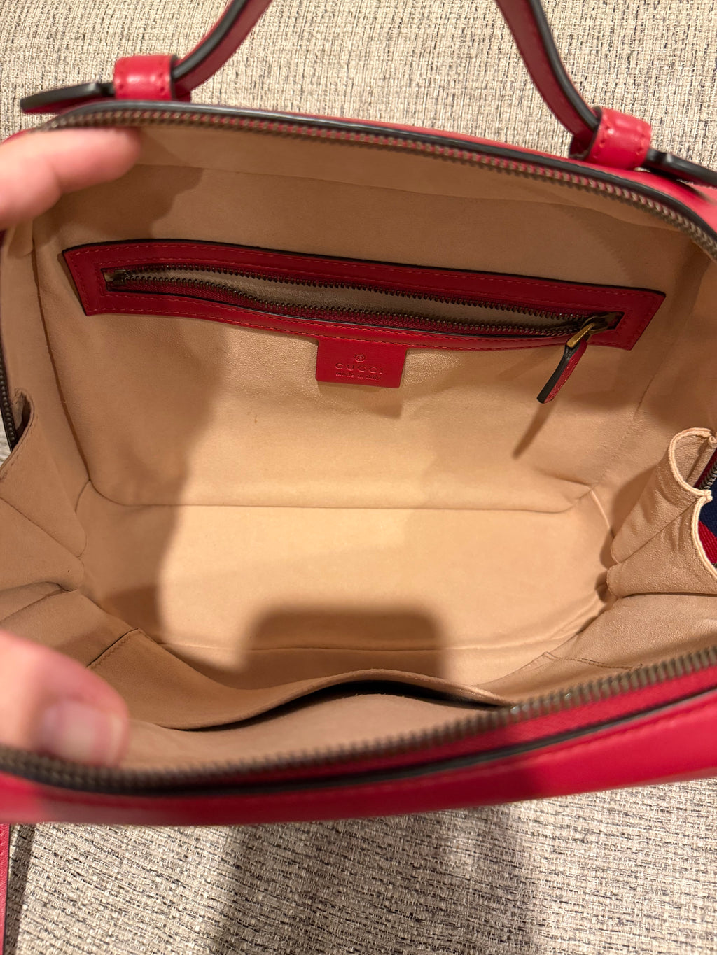Gucci Marmont Vanity Red Sherry Line Strap