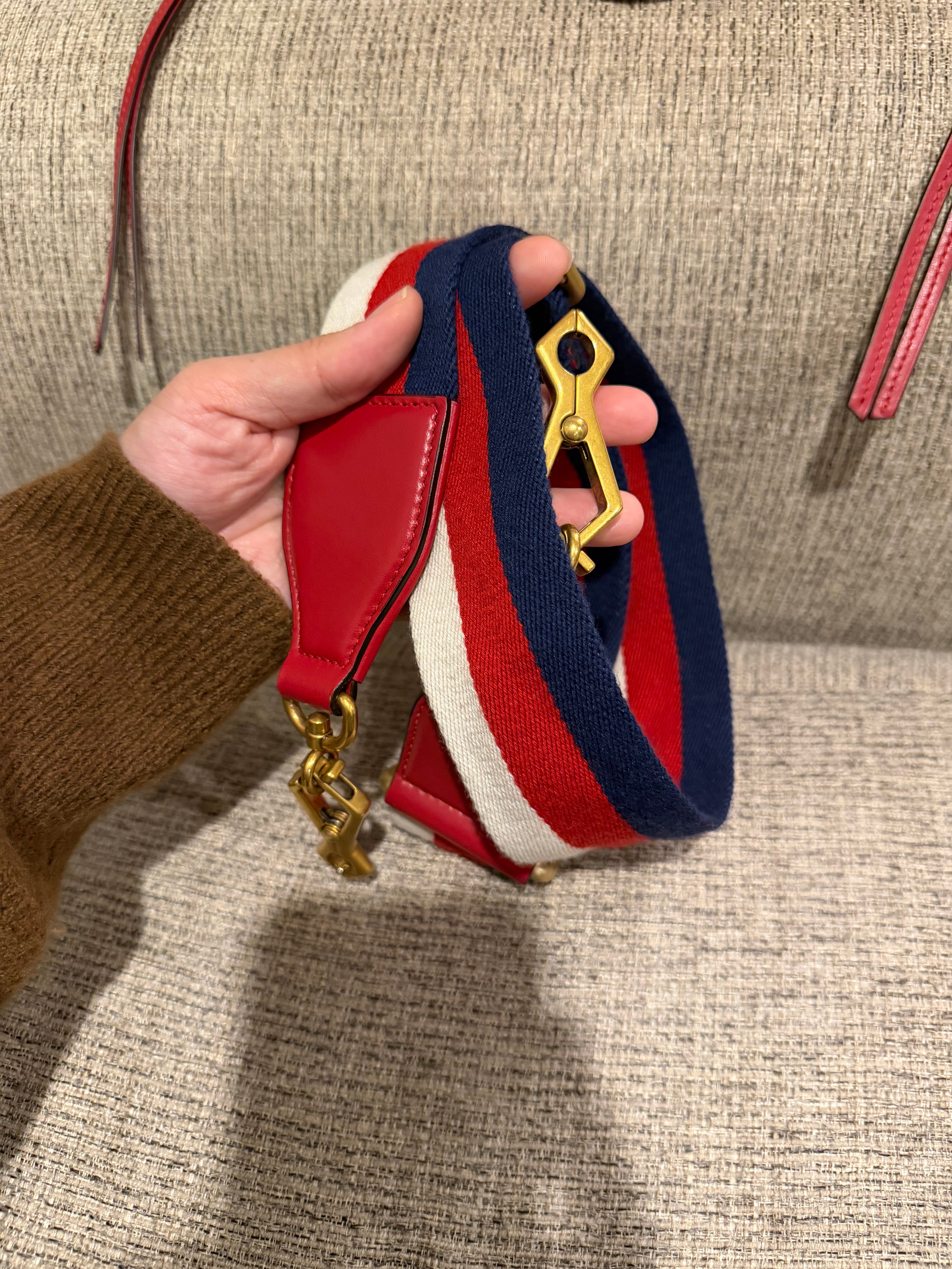 Gucci Marmont Vanity Red Sherry Line Strap