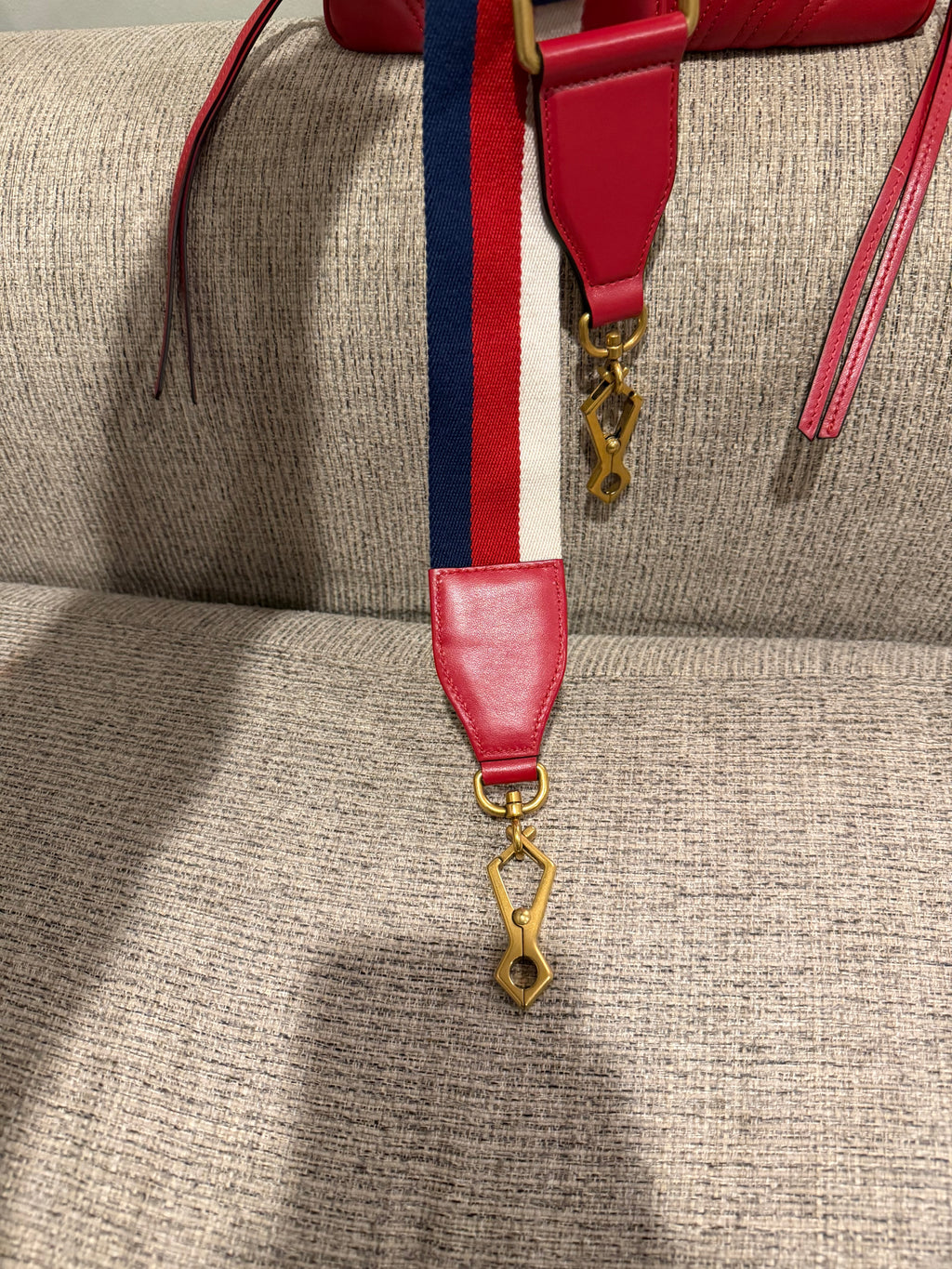 Gucci Marmont Vanity Red Sherry Line Strap