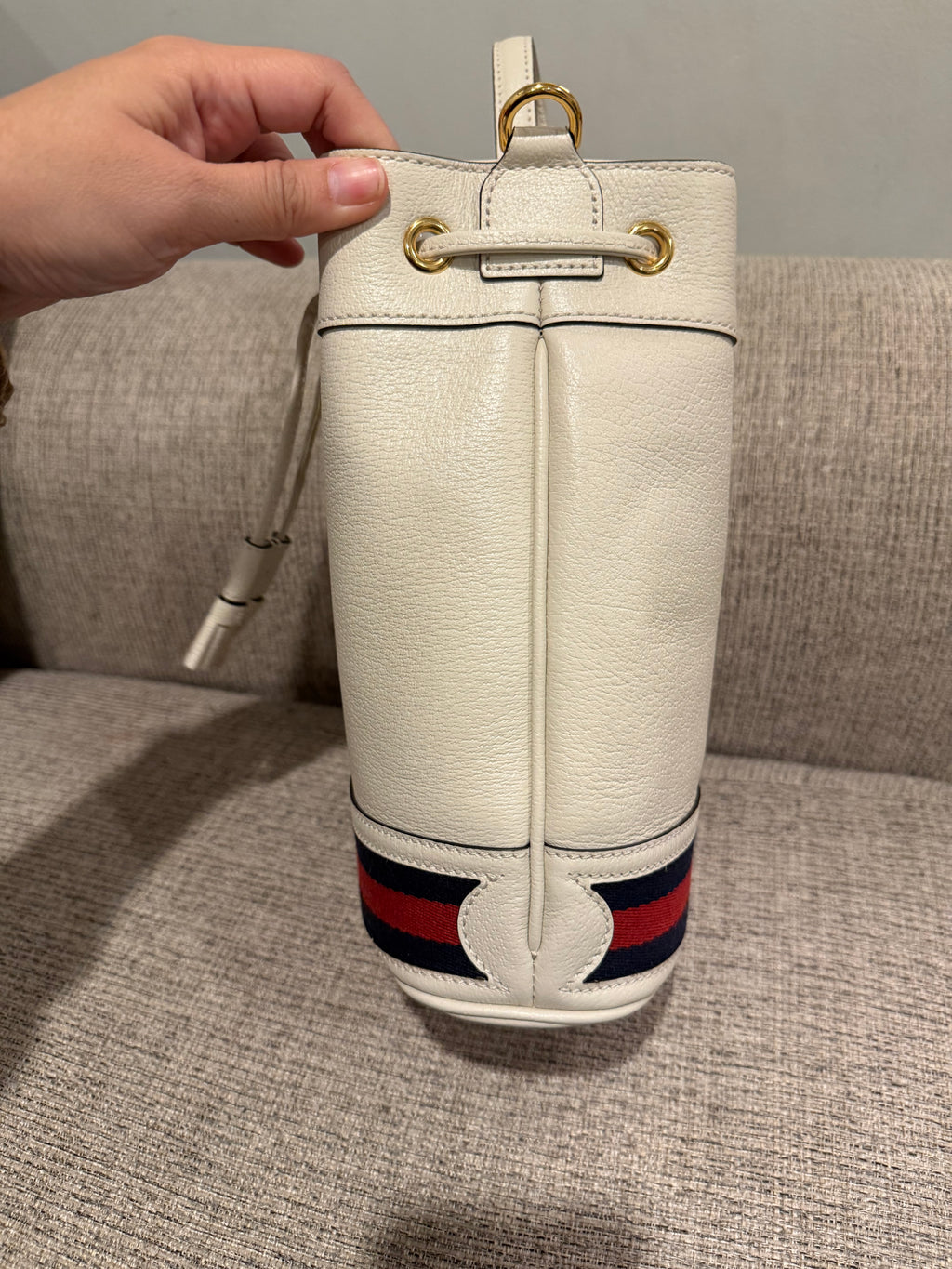 Gucci White Bucket Bag