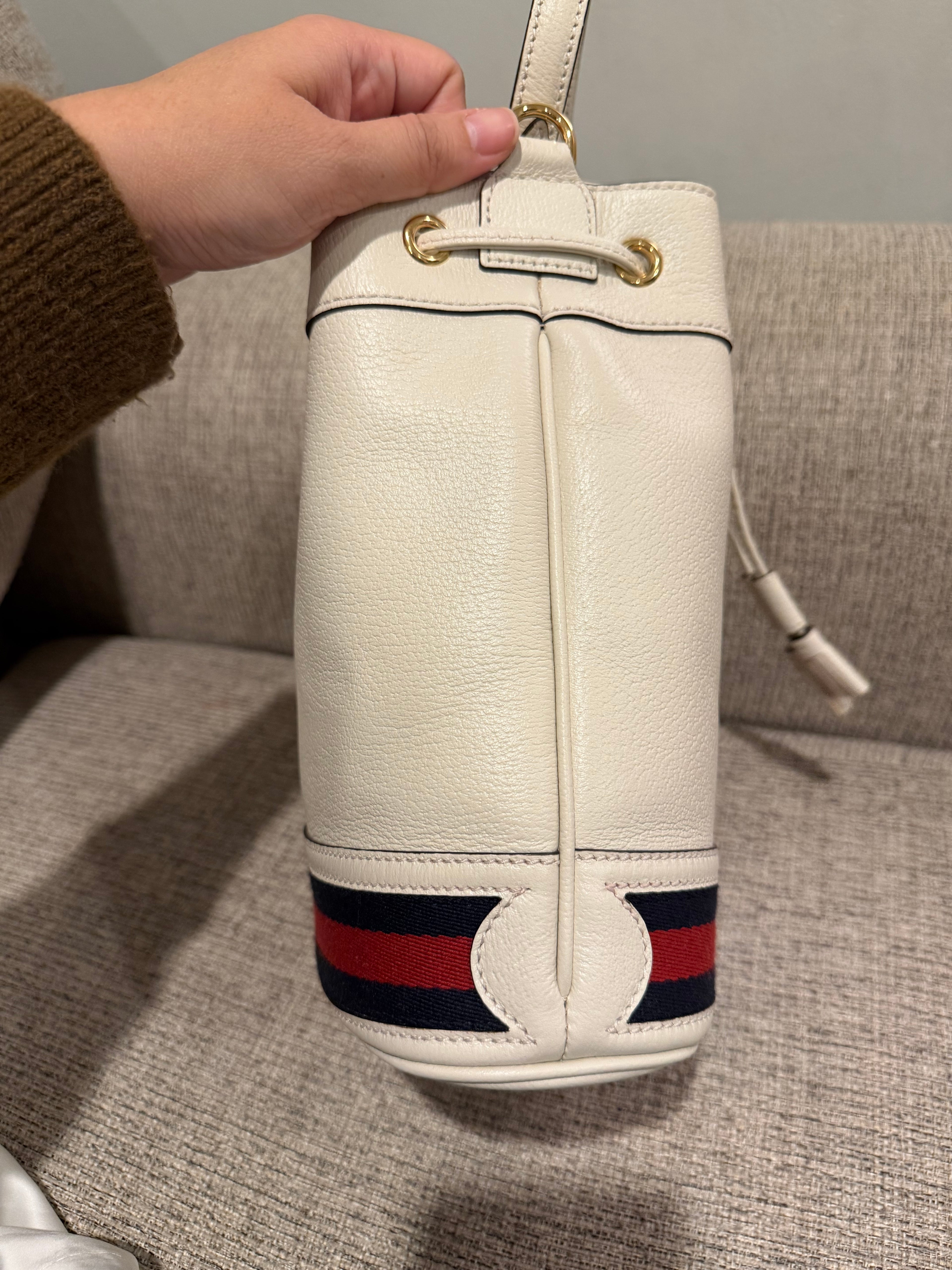 Gucci White Bucket Bag
