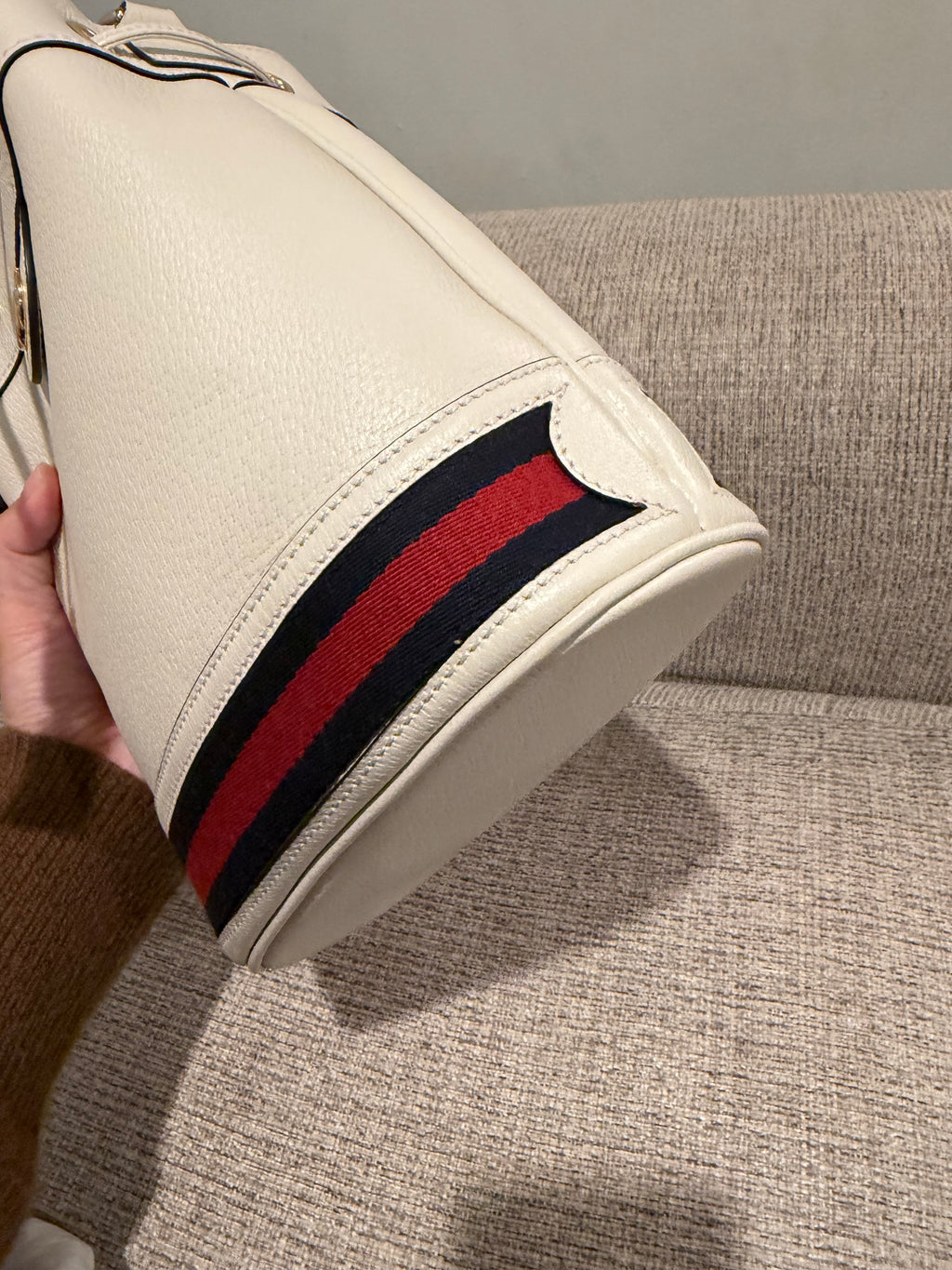 Gucci White Bucket Bag