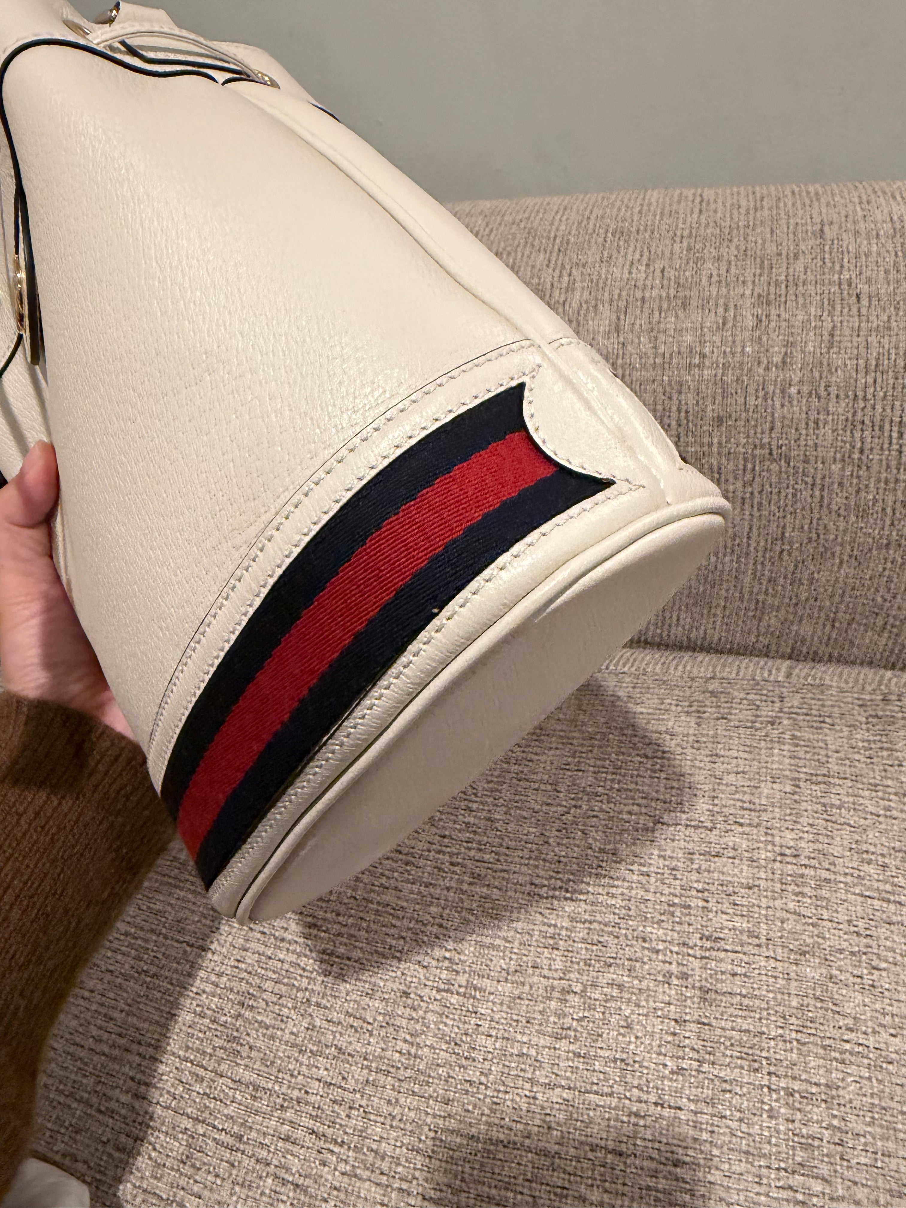 Gucci White Bucket Bag