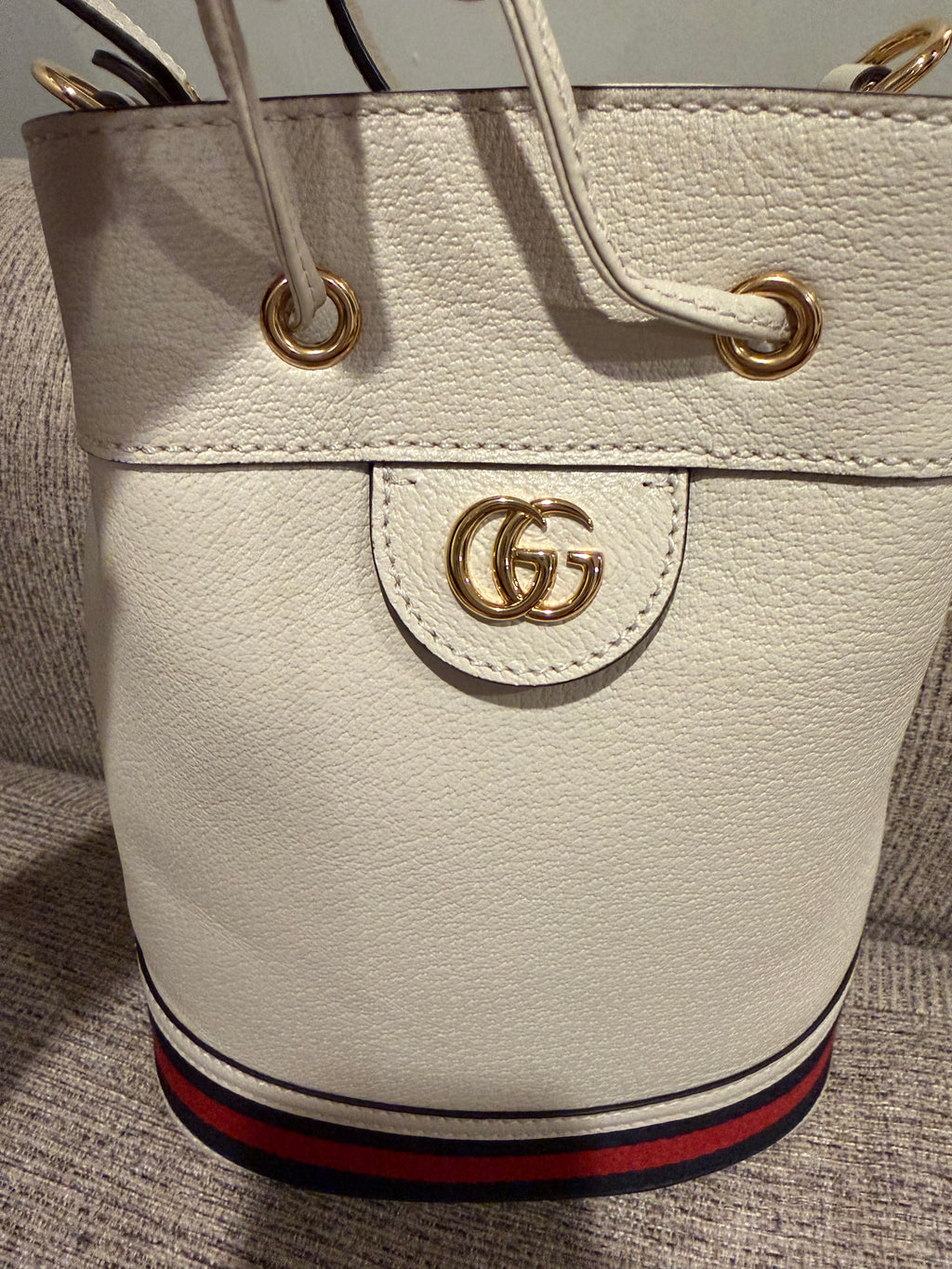 Gucci White Bucket Bag