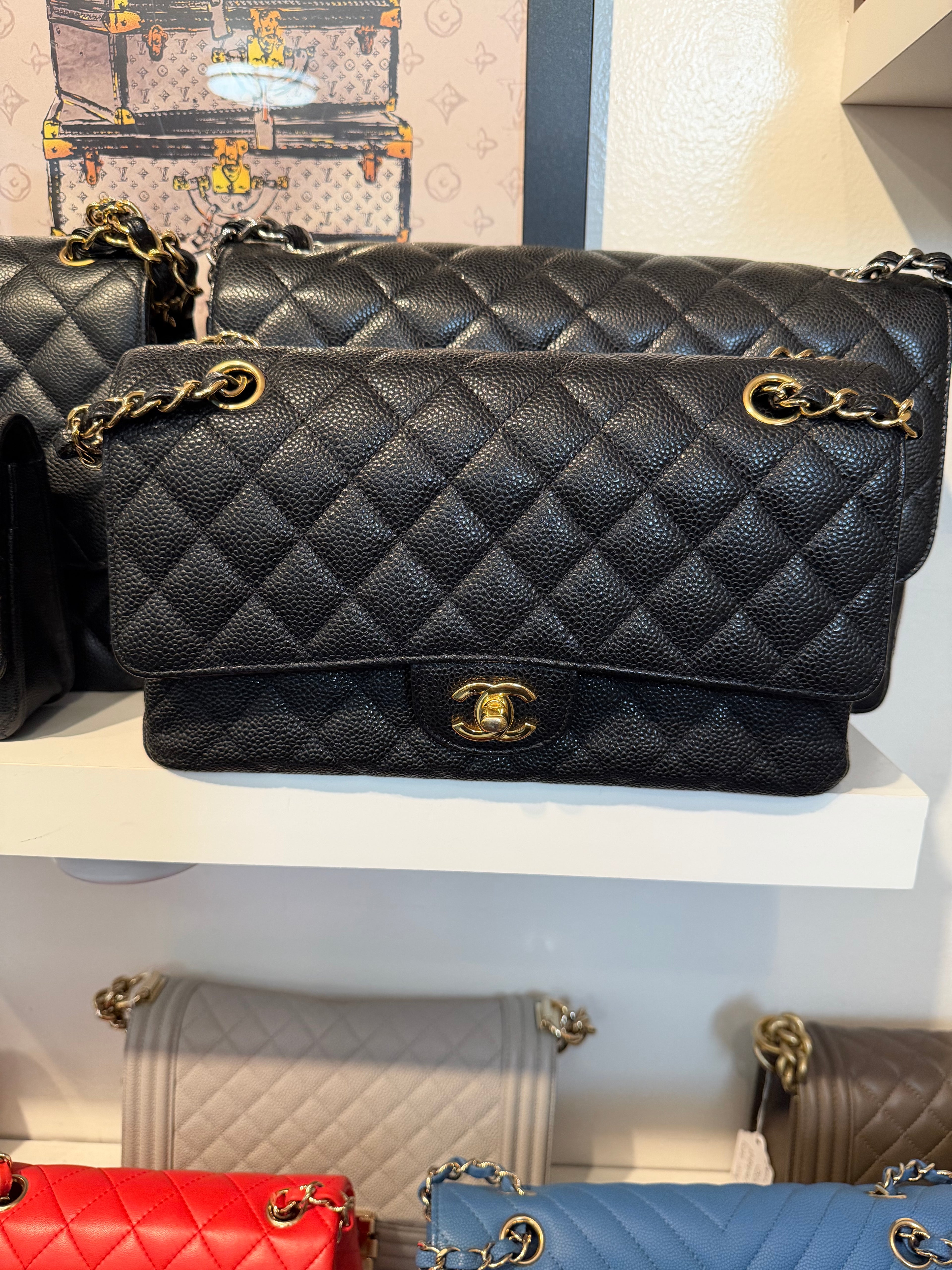 Chanel Double Flap Medium Caviar GHW