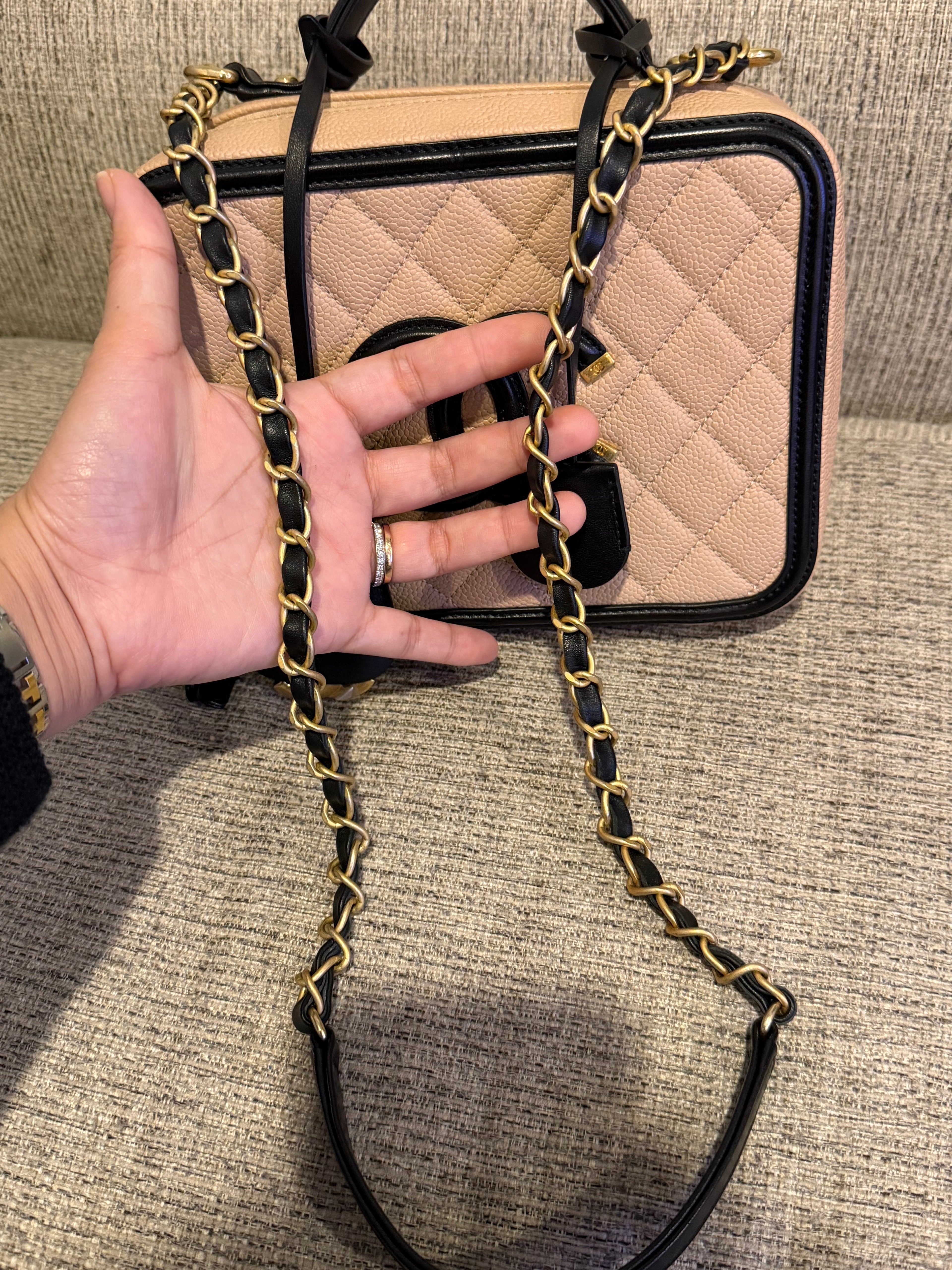 Chanel Filigree Vanity Bicolor