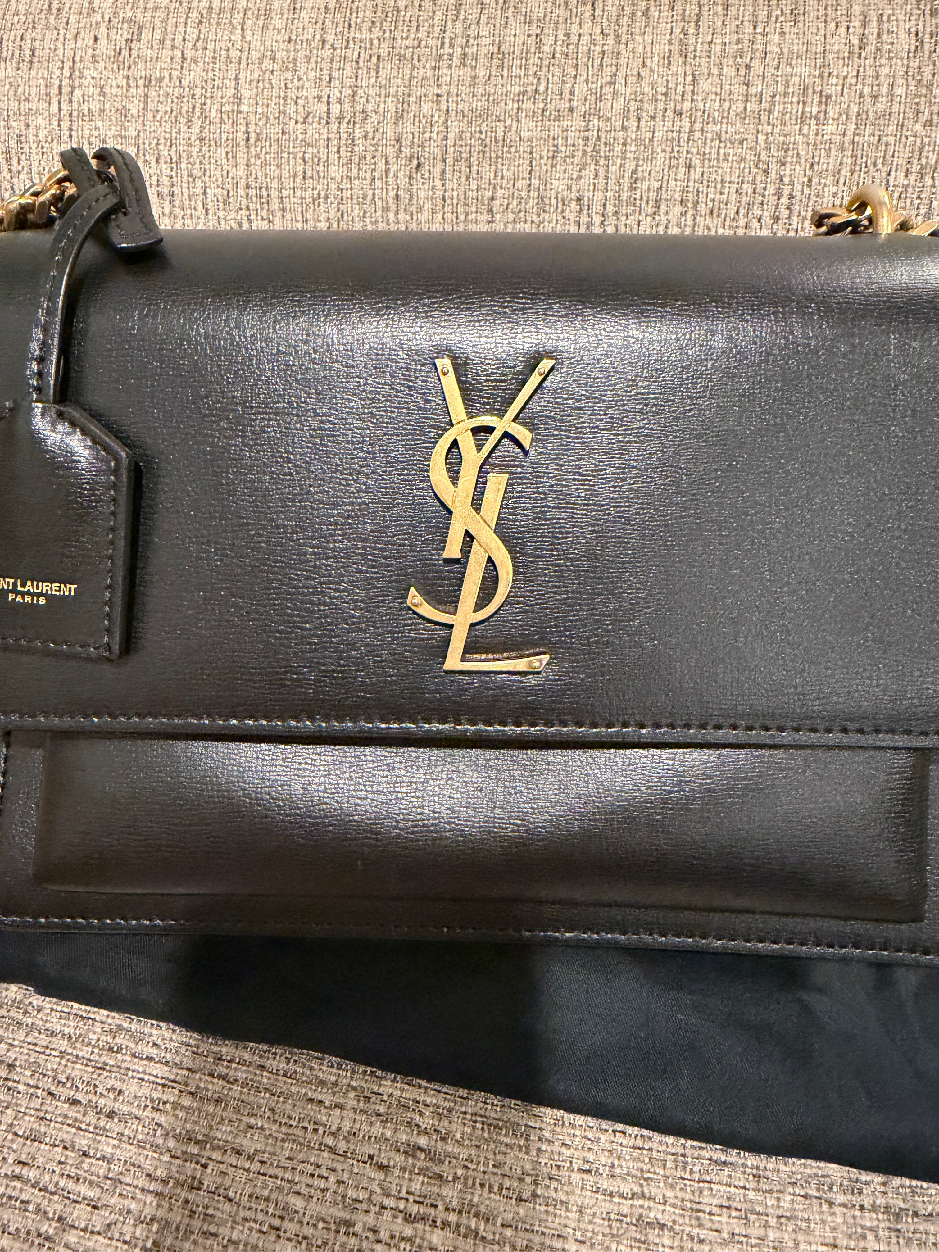 YSL Sunset Medium Black GHW