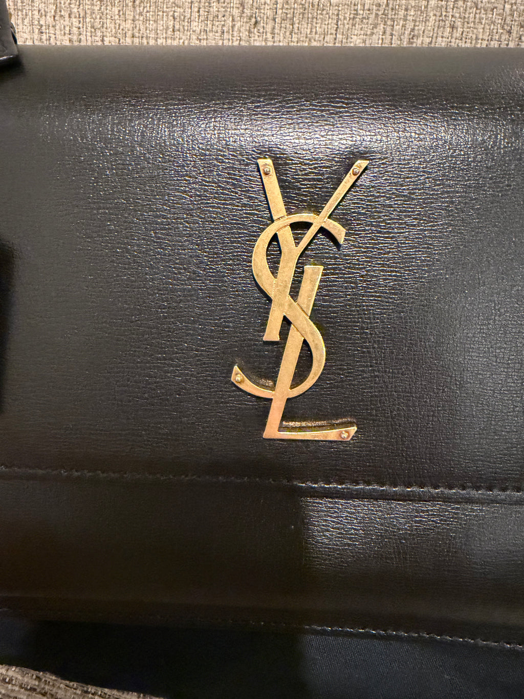 YSL Sunset Medium Black GHW