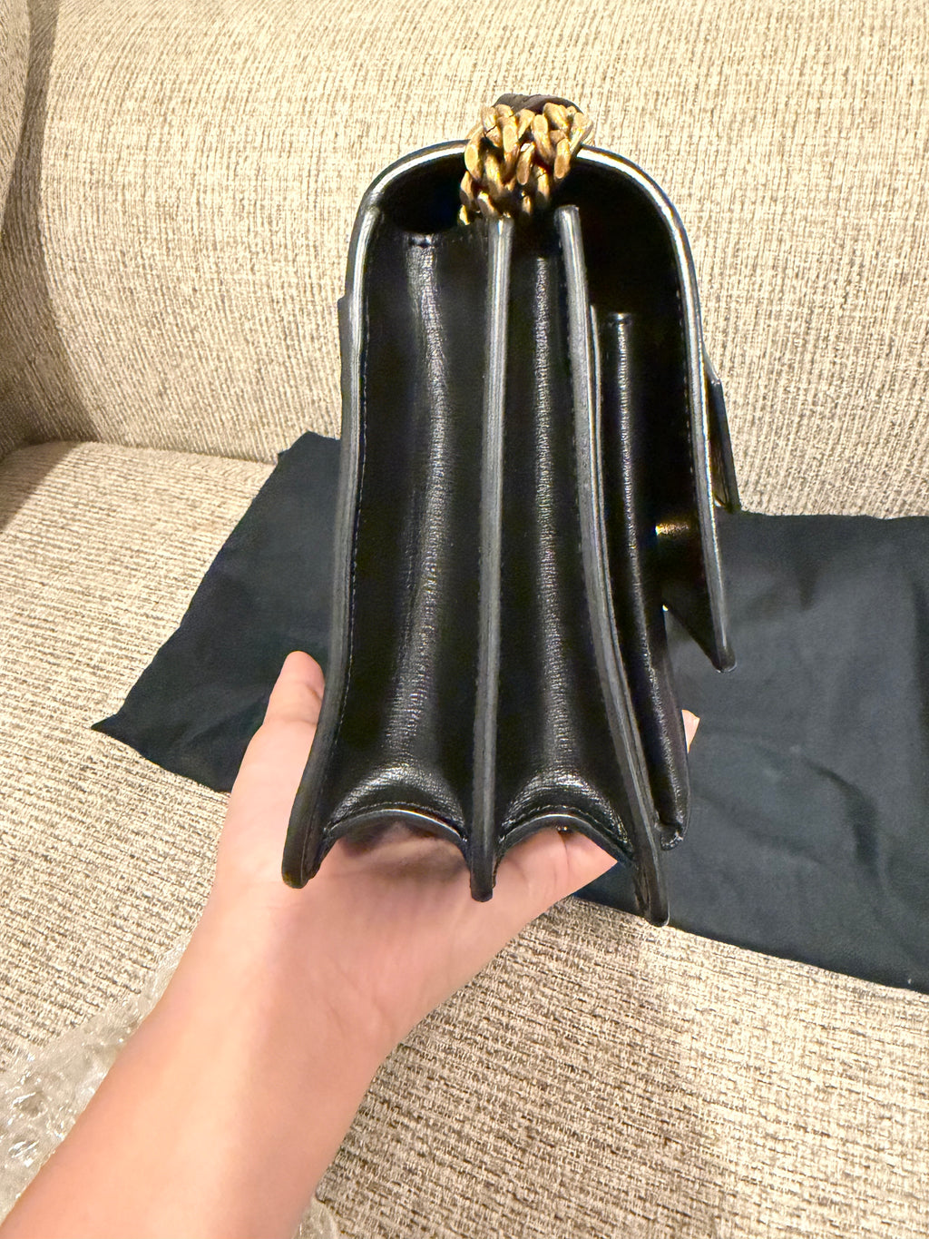 YSL Sunset Medium Black GHW