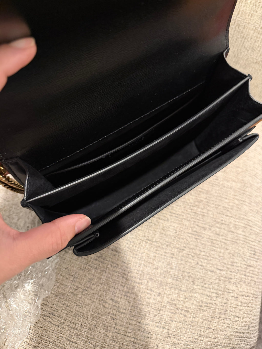 YSL Sunset Medium Black GHW