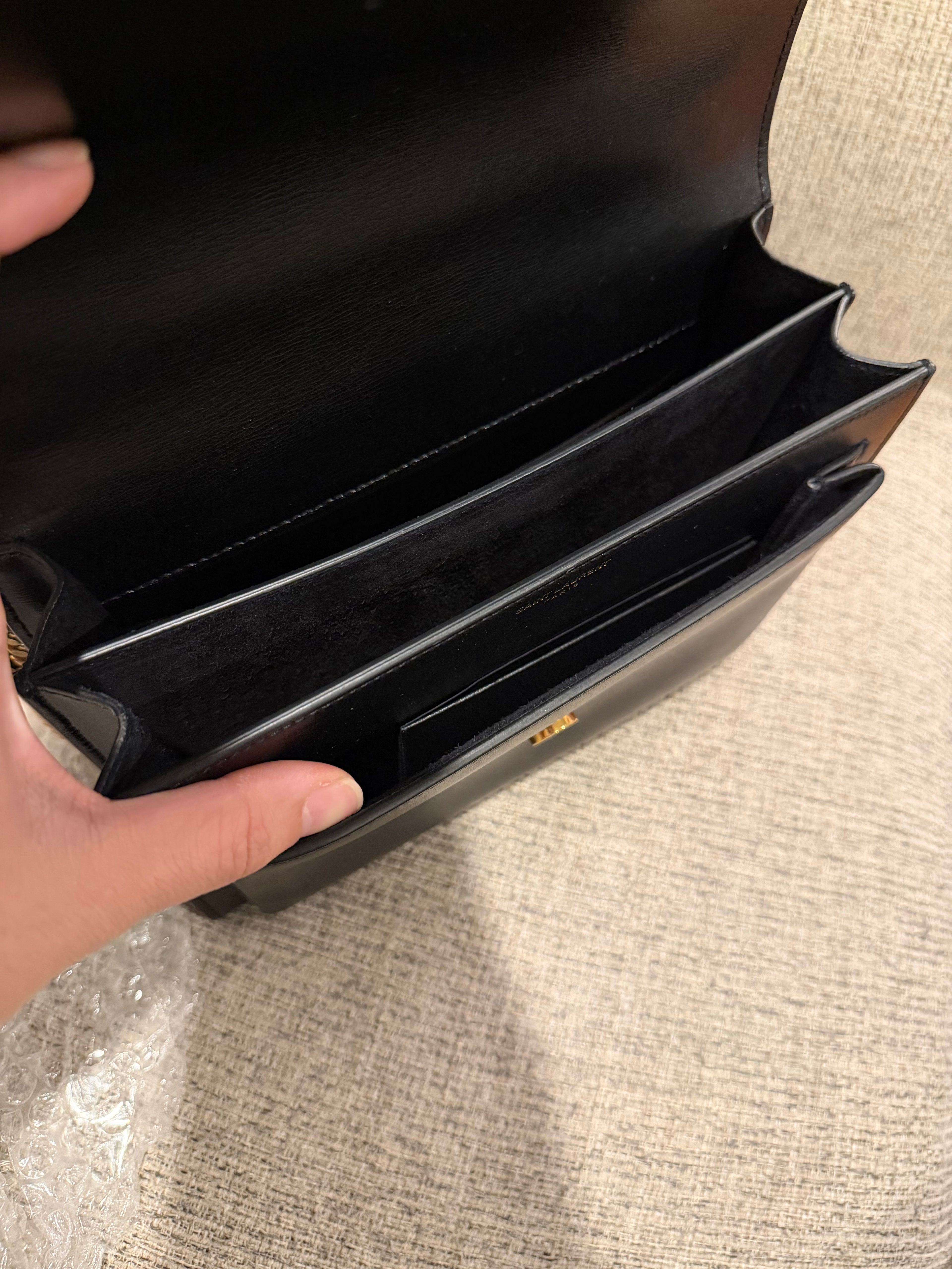 YSL Sunset Medium Black GHW