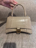 Balenciaga Hourglass Small Croc