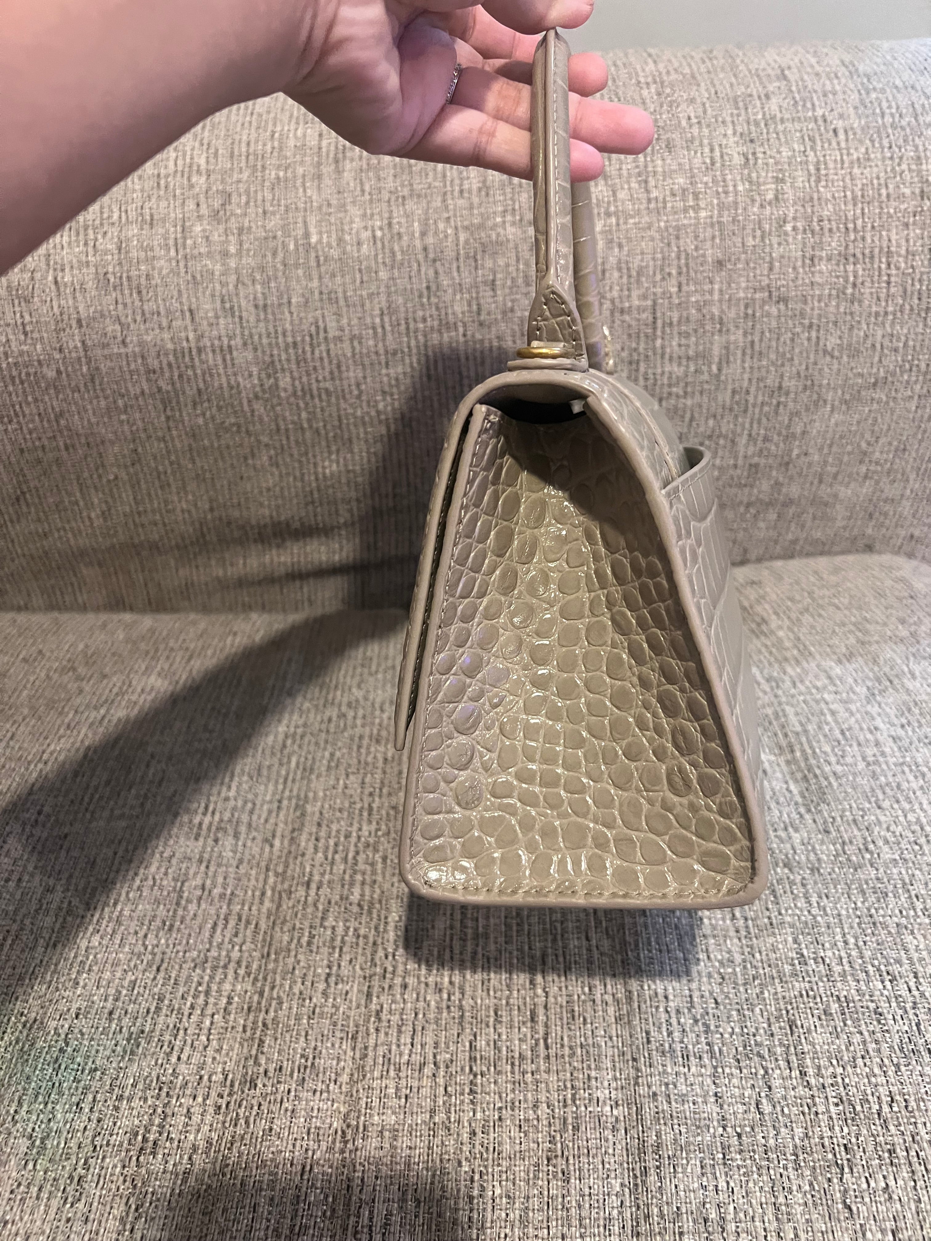 Balenciaga Hourglass Small Croc