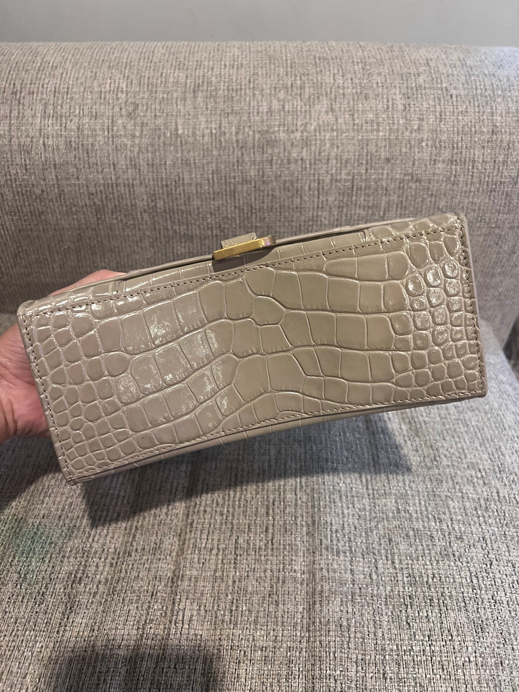 Balenciaga Hourglass Small Croc
