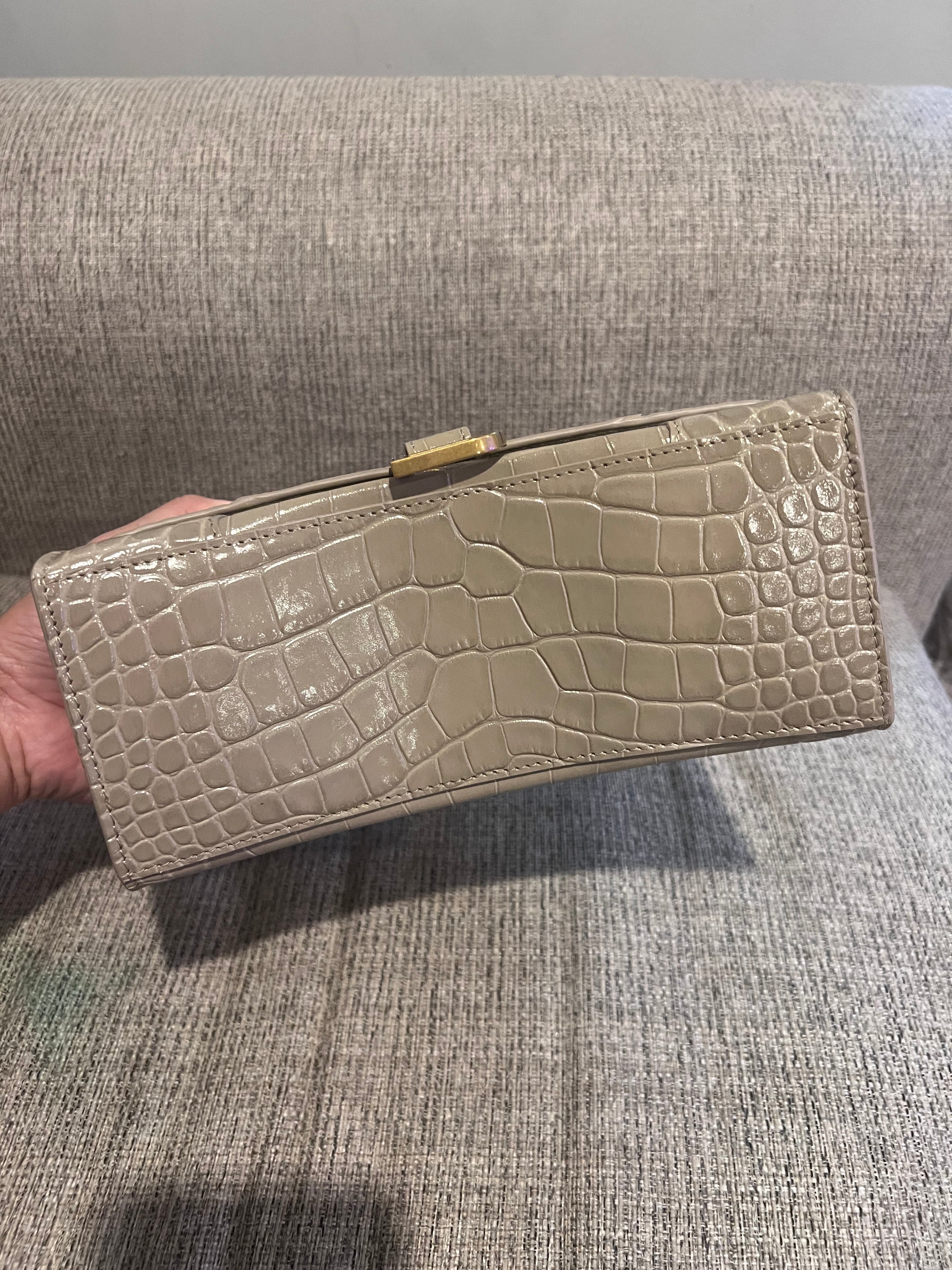 Balenciaga Hourglass Small Croc