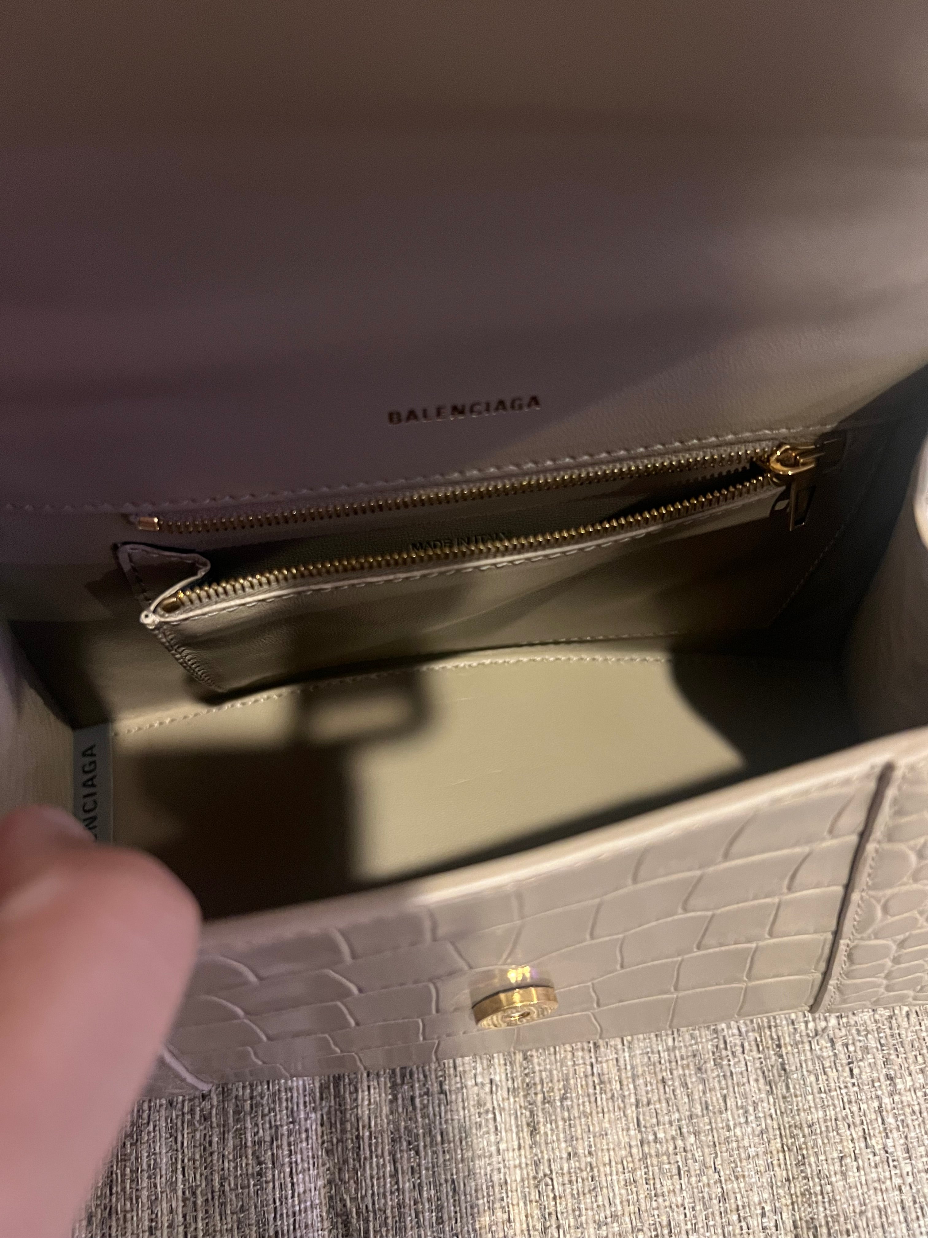Balenciaga Hourglass Small Croc
