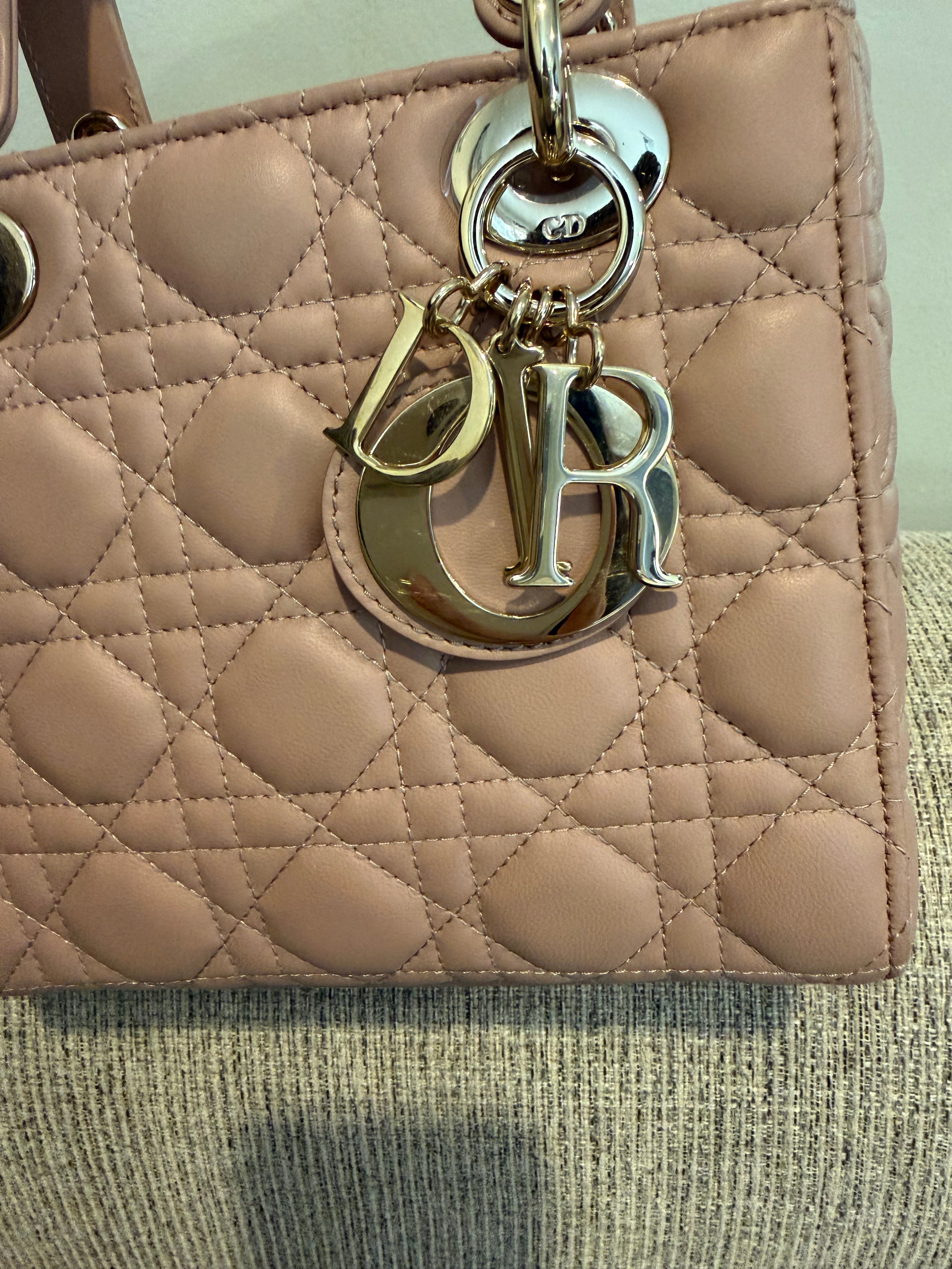 Lady Dior Small Matte Blush