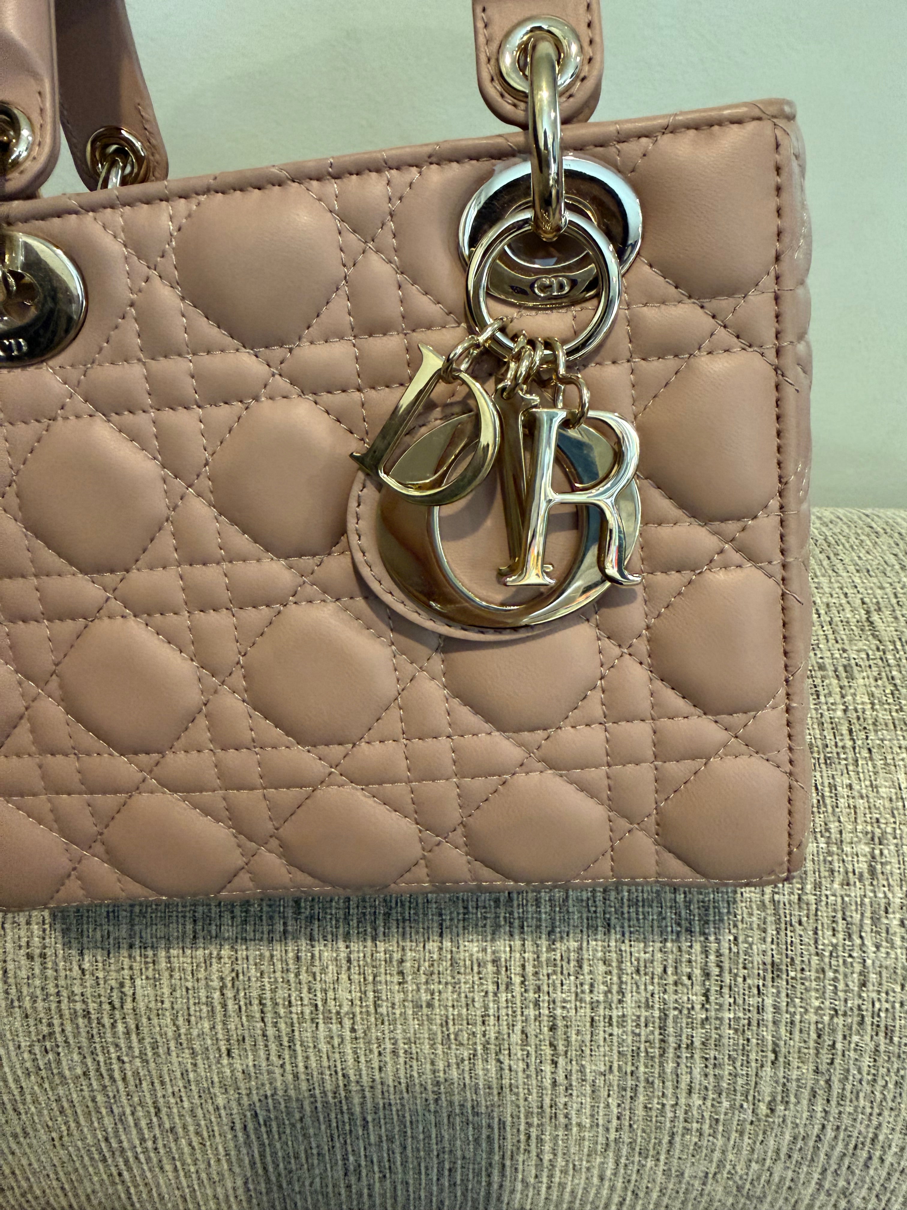 Lady Dior Small Matte Blush