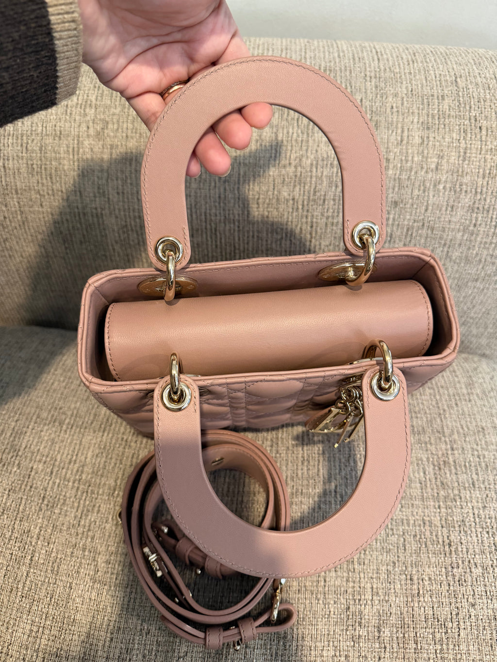 Lady Dior Small Matte Blush