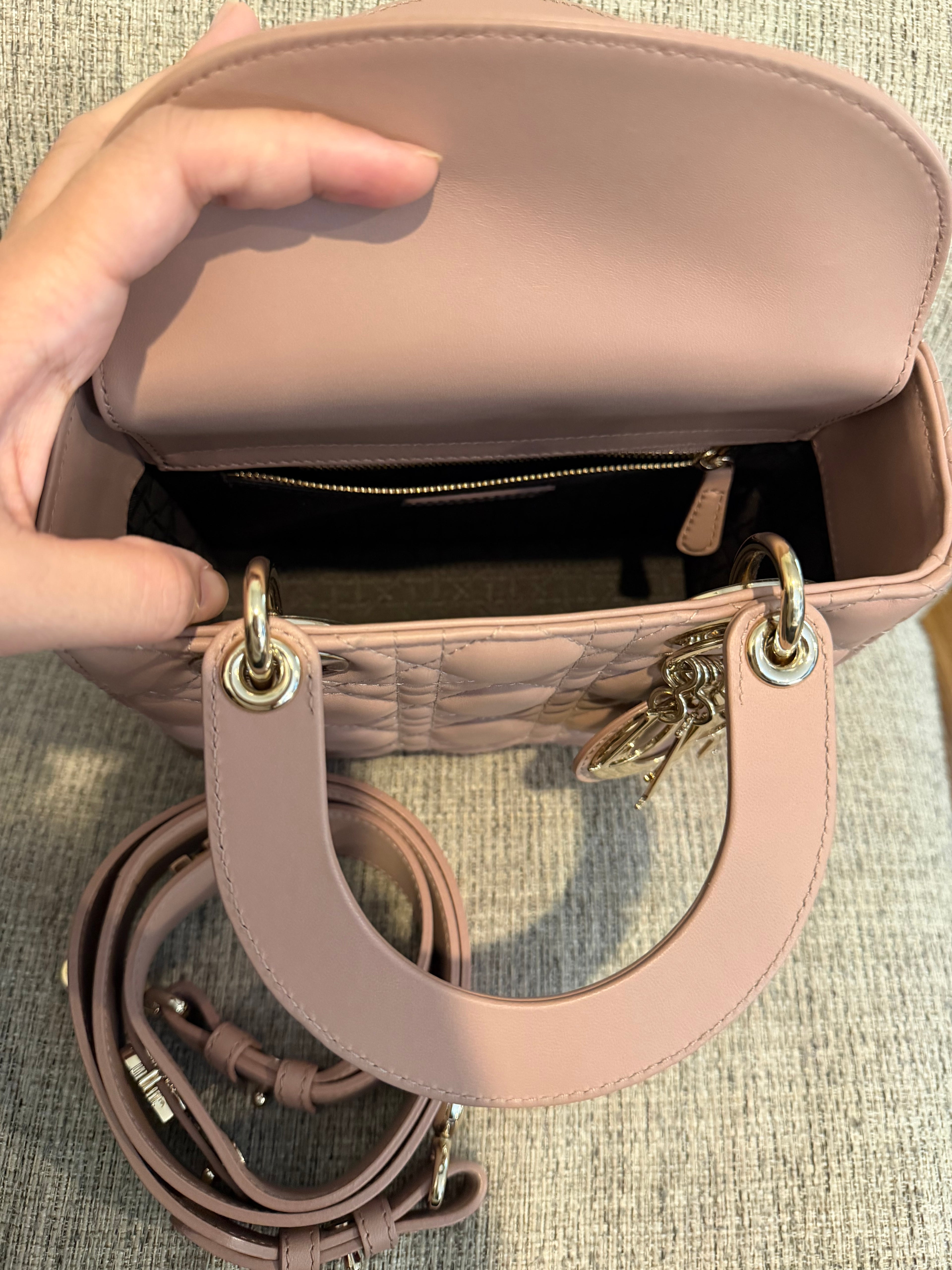 Lady Dior Small Matte Blush