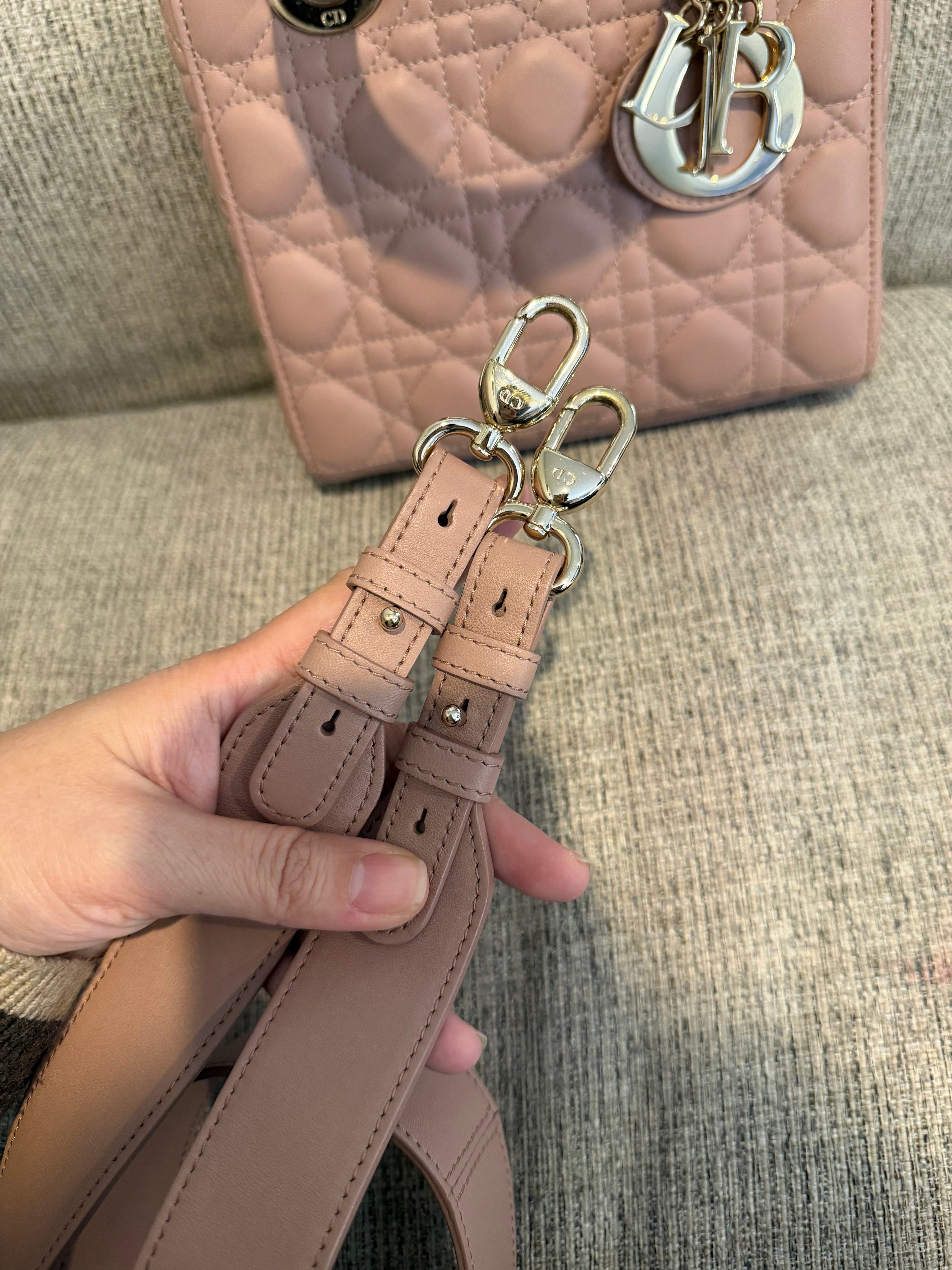 Lady Dior Small Matte Blush