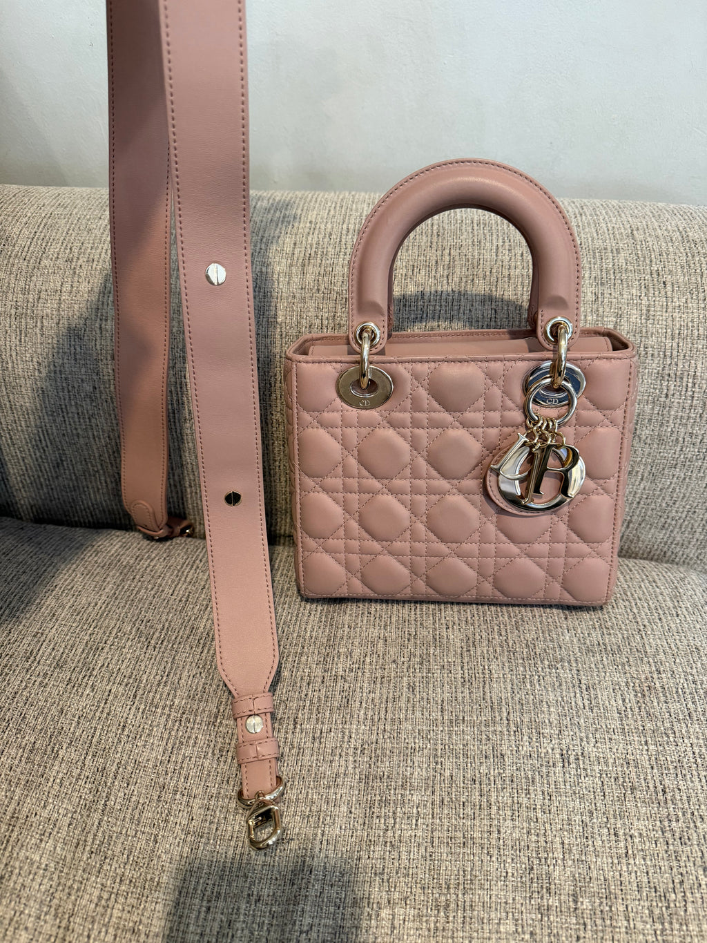 Lady Dior Small Matte Blush