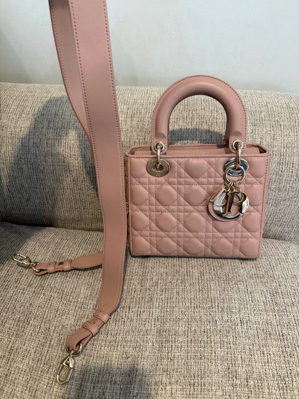 Lady Dior Small Matte Blush