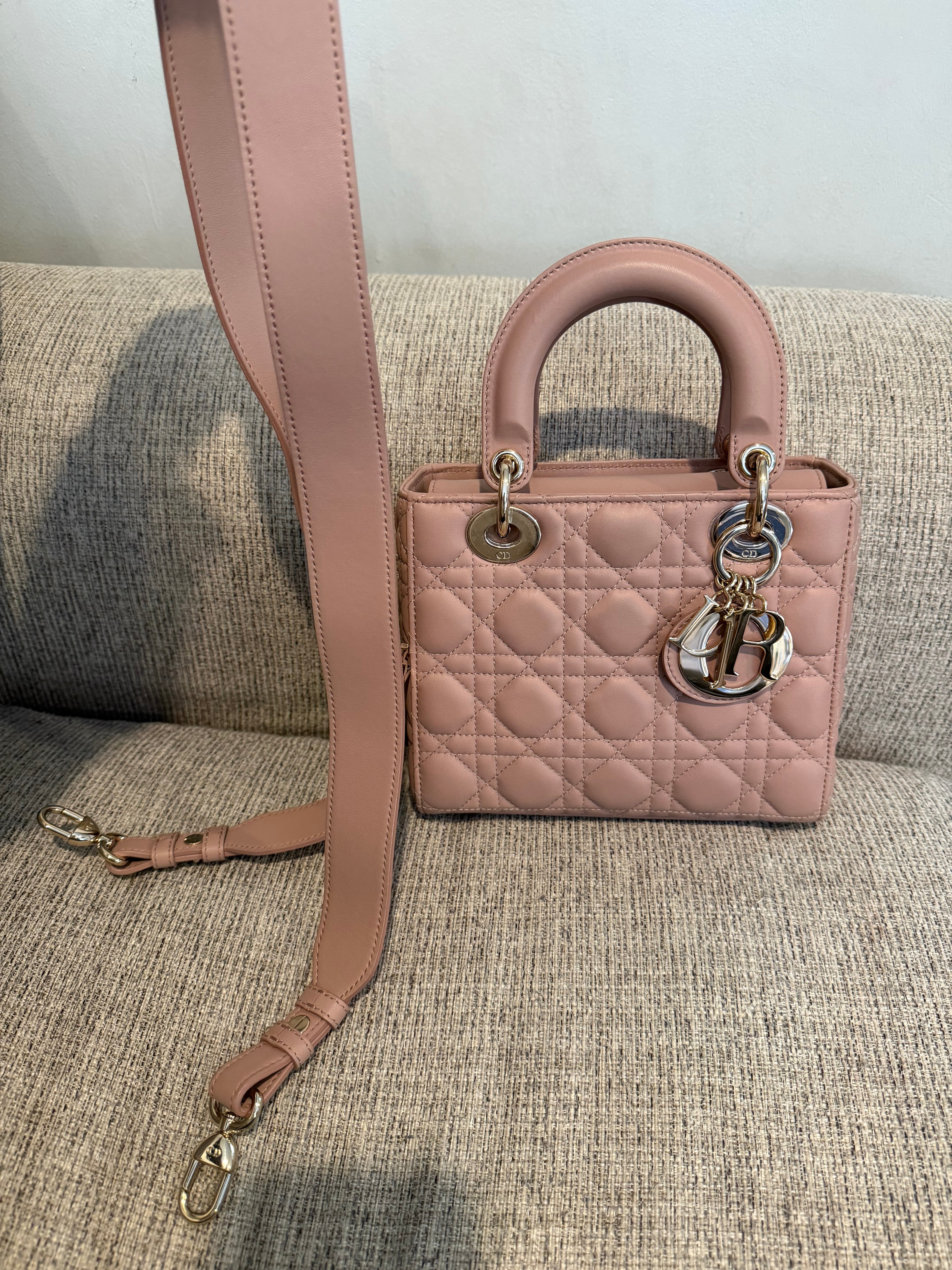 Lady Dior Small Matte Blush