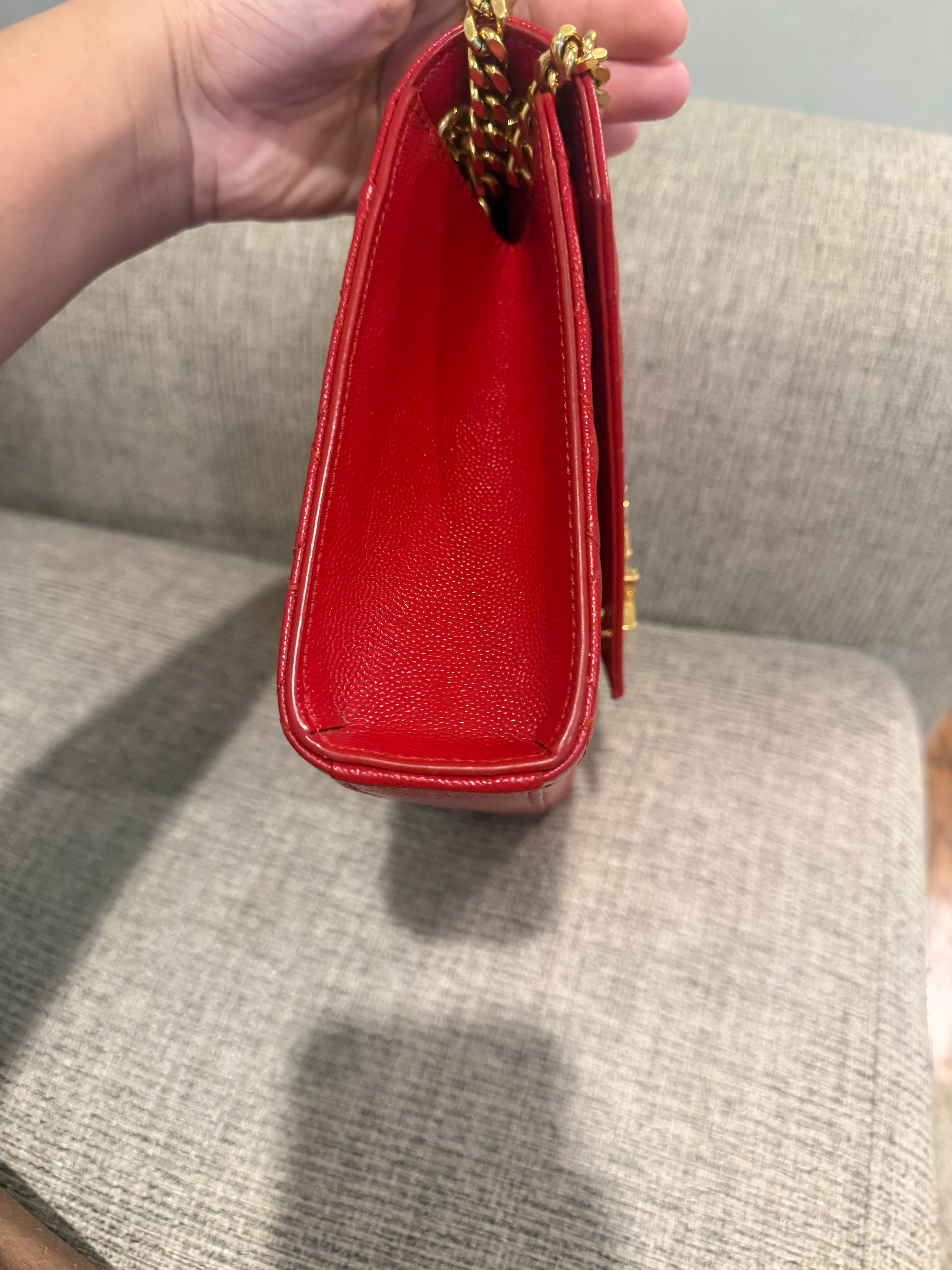 YSL Envelope Medium Red GHW
