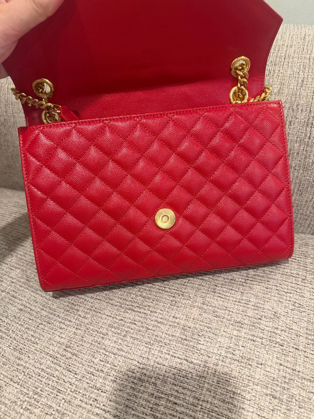 YSL Envelope Medium Red GHW