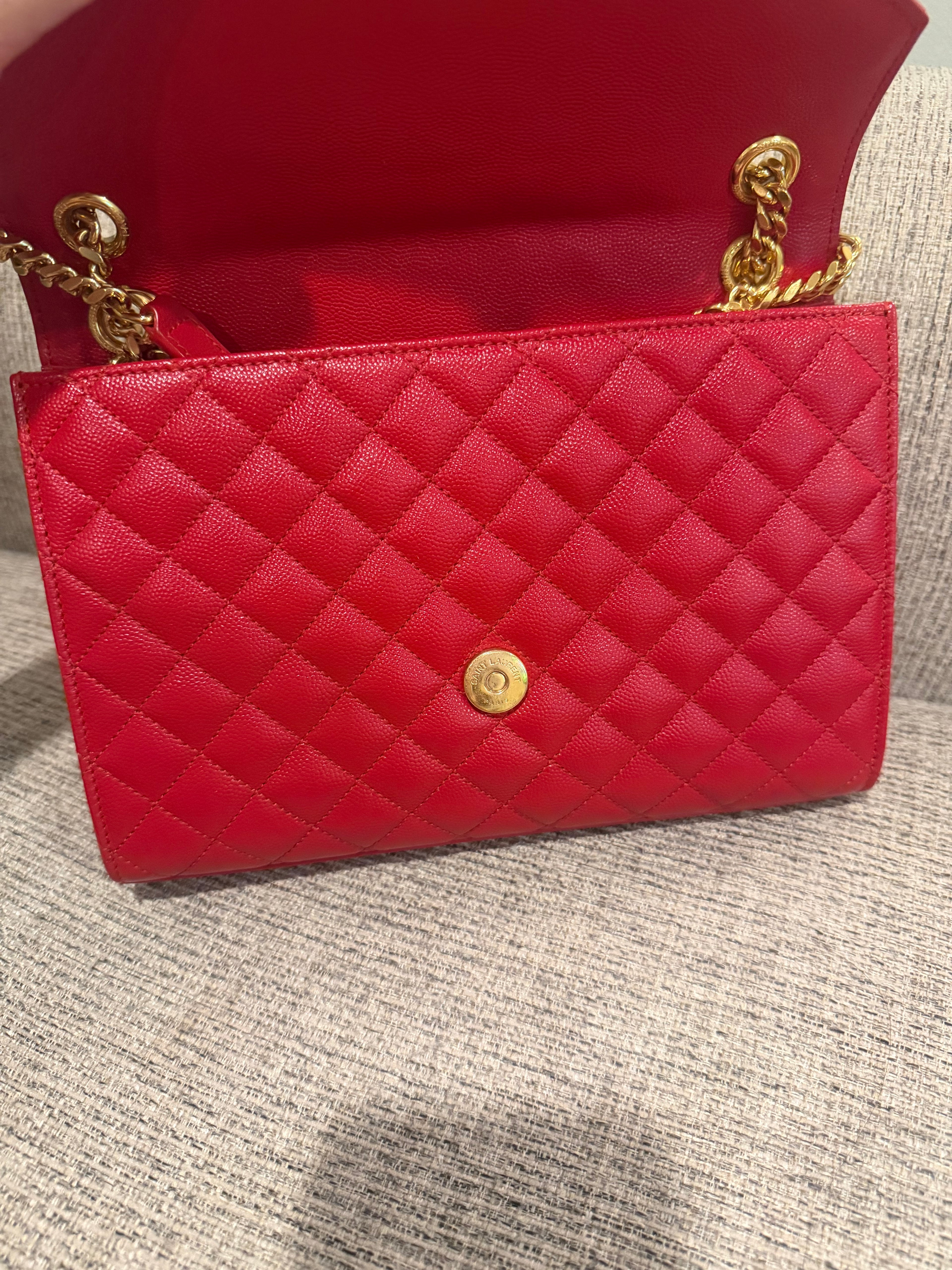 YSL Envelope Medium Red GHW