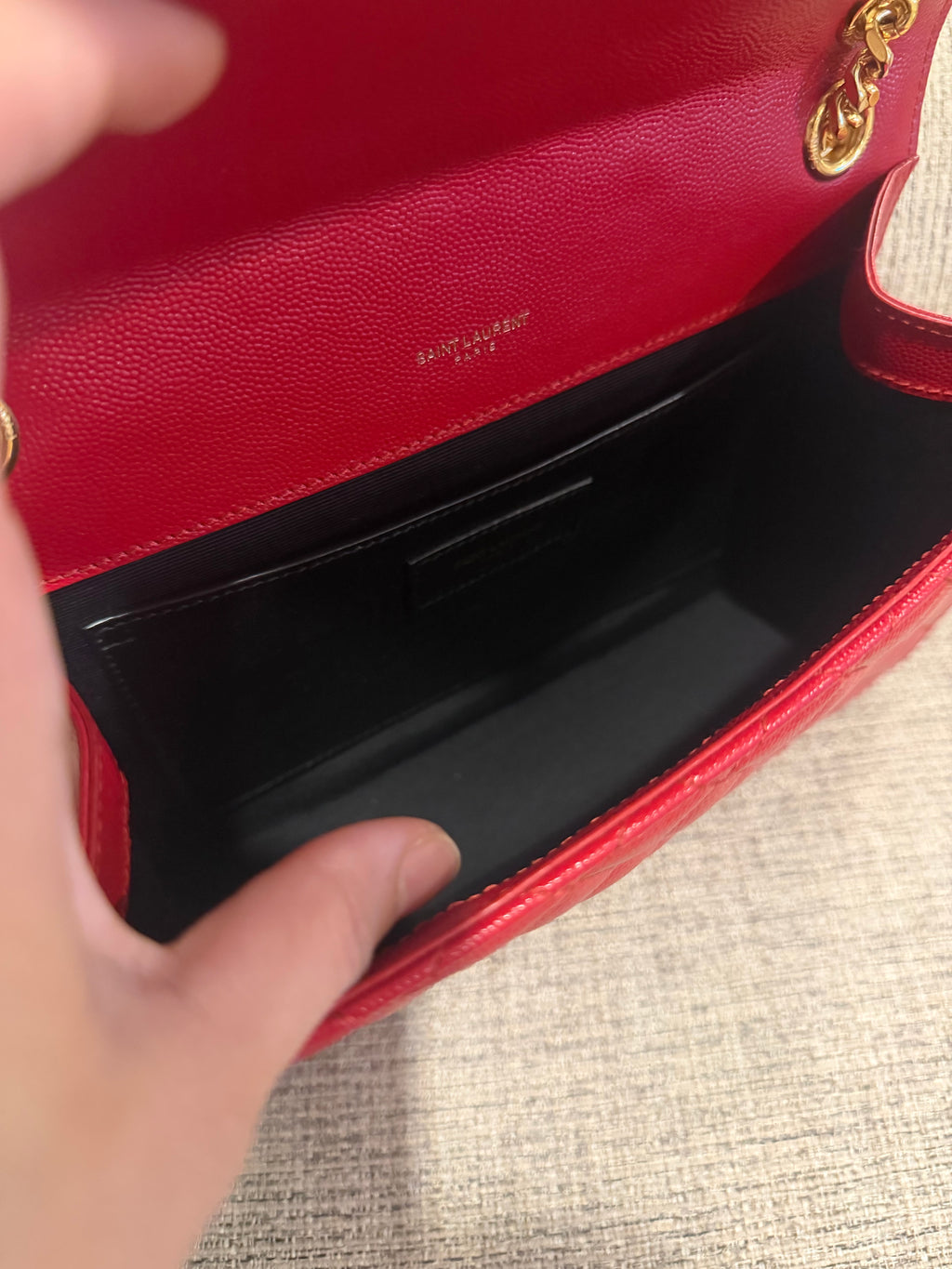 YSL Envelope Medium Red GHW