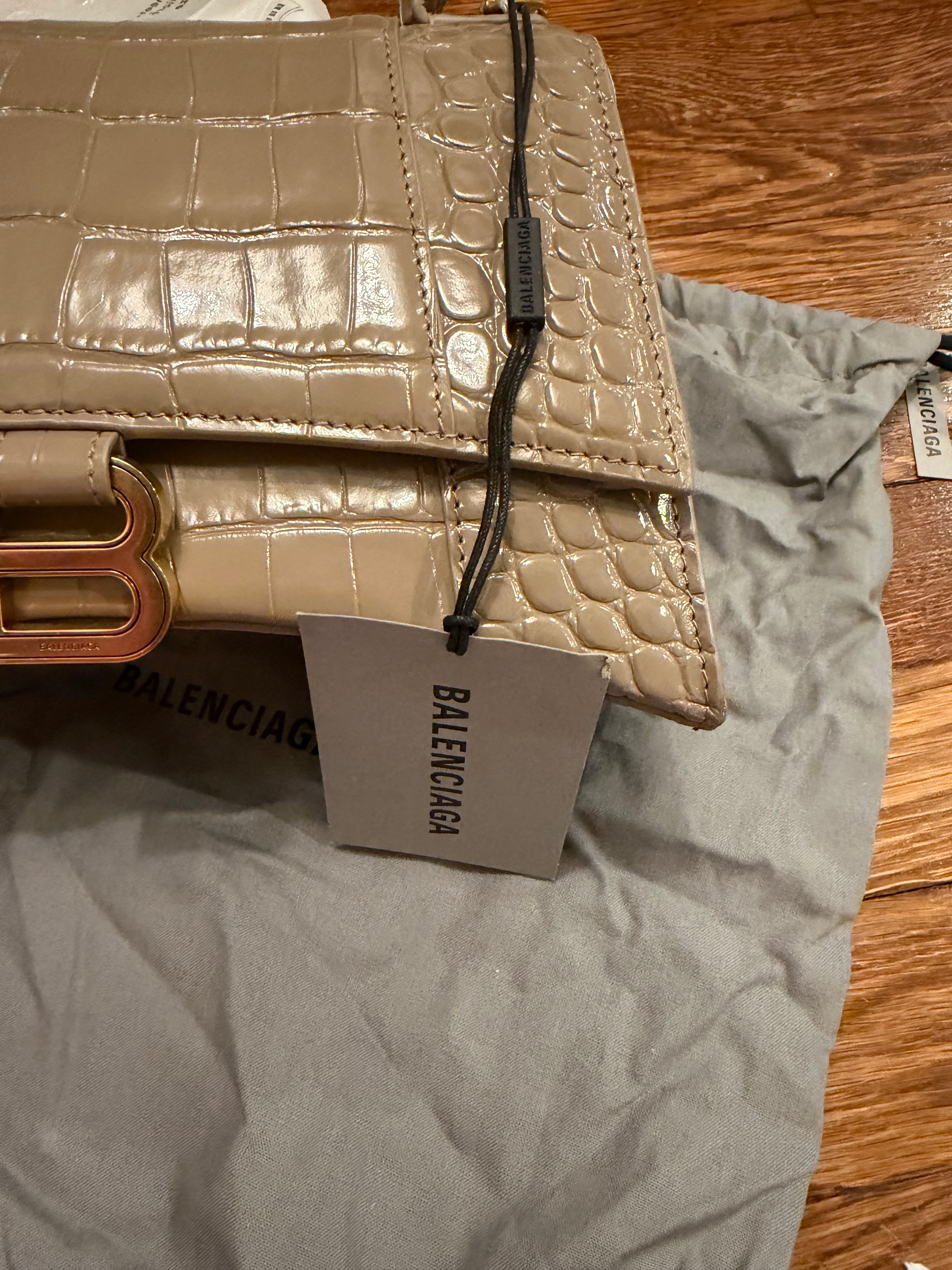 Balenciaga Hourglass Small croc