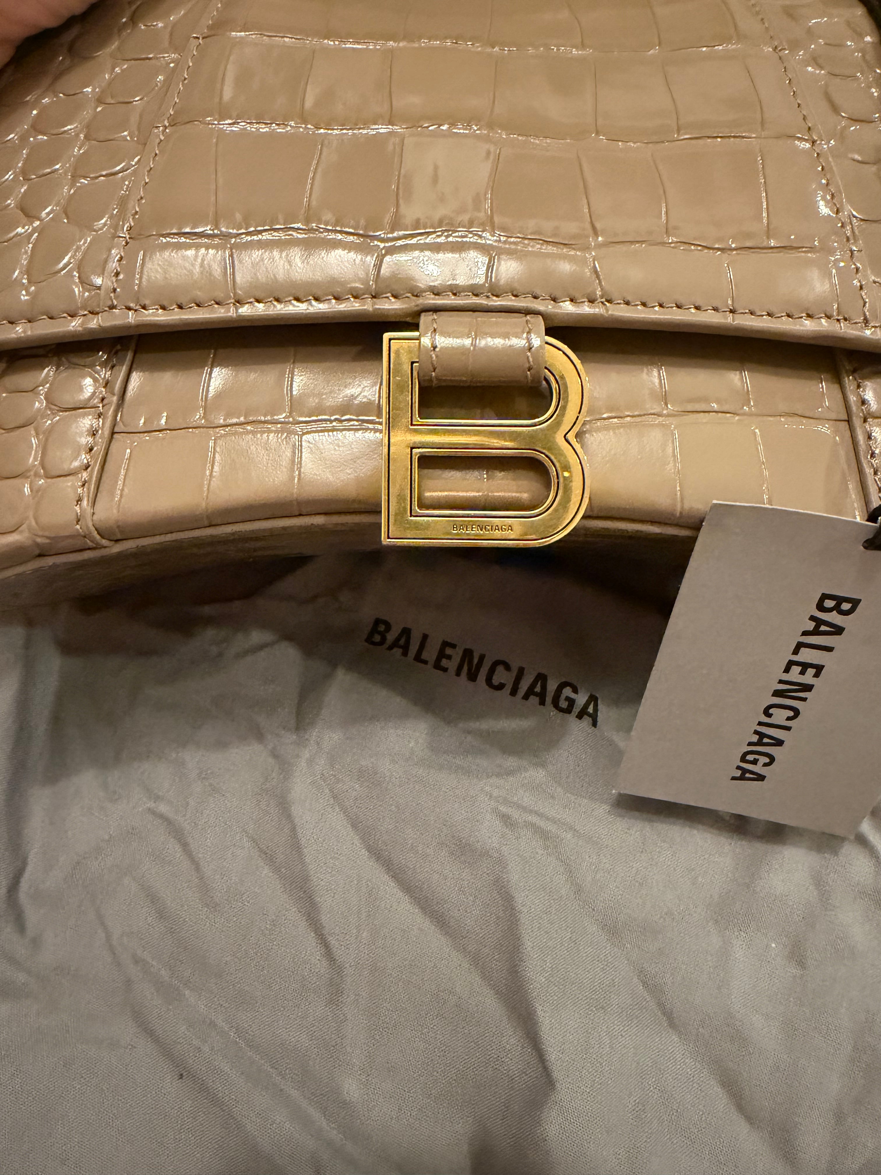 Balenciaga Hourglass Small croc